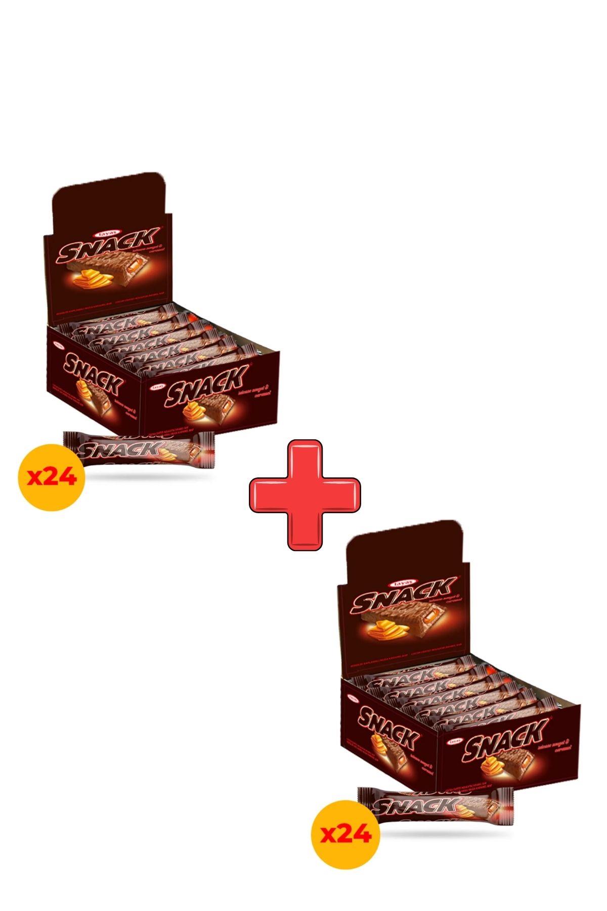 Snack Sütlü Karamelli Nuga Bar 20 Gr X 24 Adet Kutulu 2'li Paket
