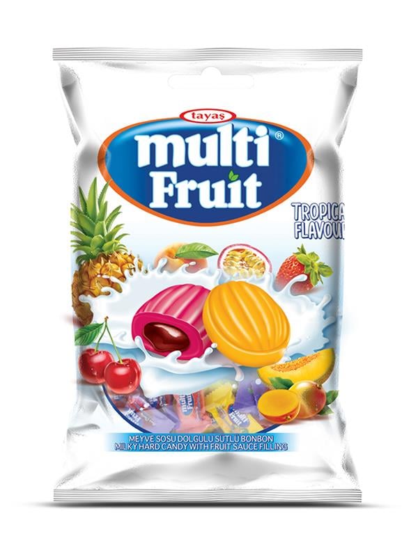 Multi Fruit Karışık Meyveli Sert Şeker 1 Kg Poşet