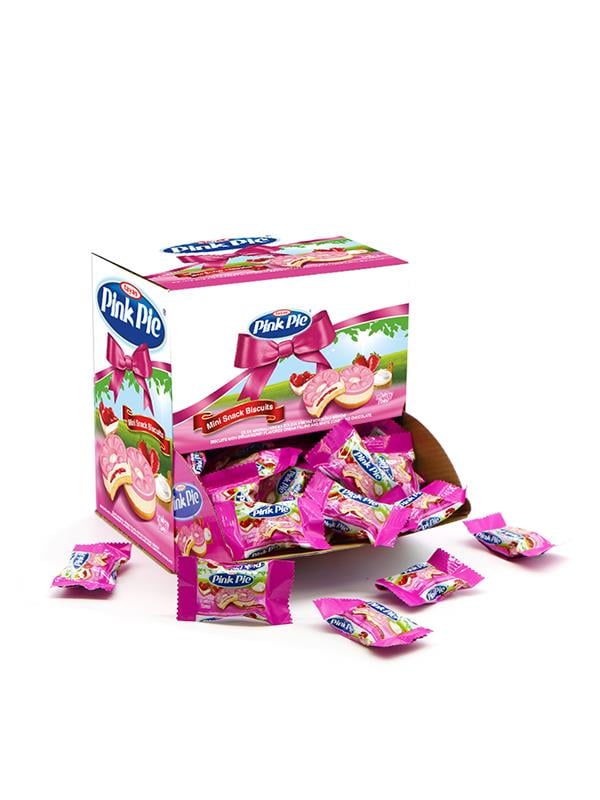 Pink Pie Çilek Aromalı Krema Dolgulu Bisküvi 1 Kg Kutulu