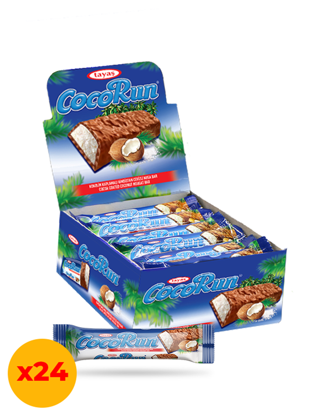 Cocorun Sütlü Hindistan Cevizli Nuga Bar 20 gr X 24 Adet Kutulu