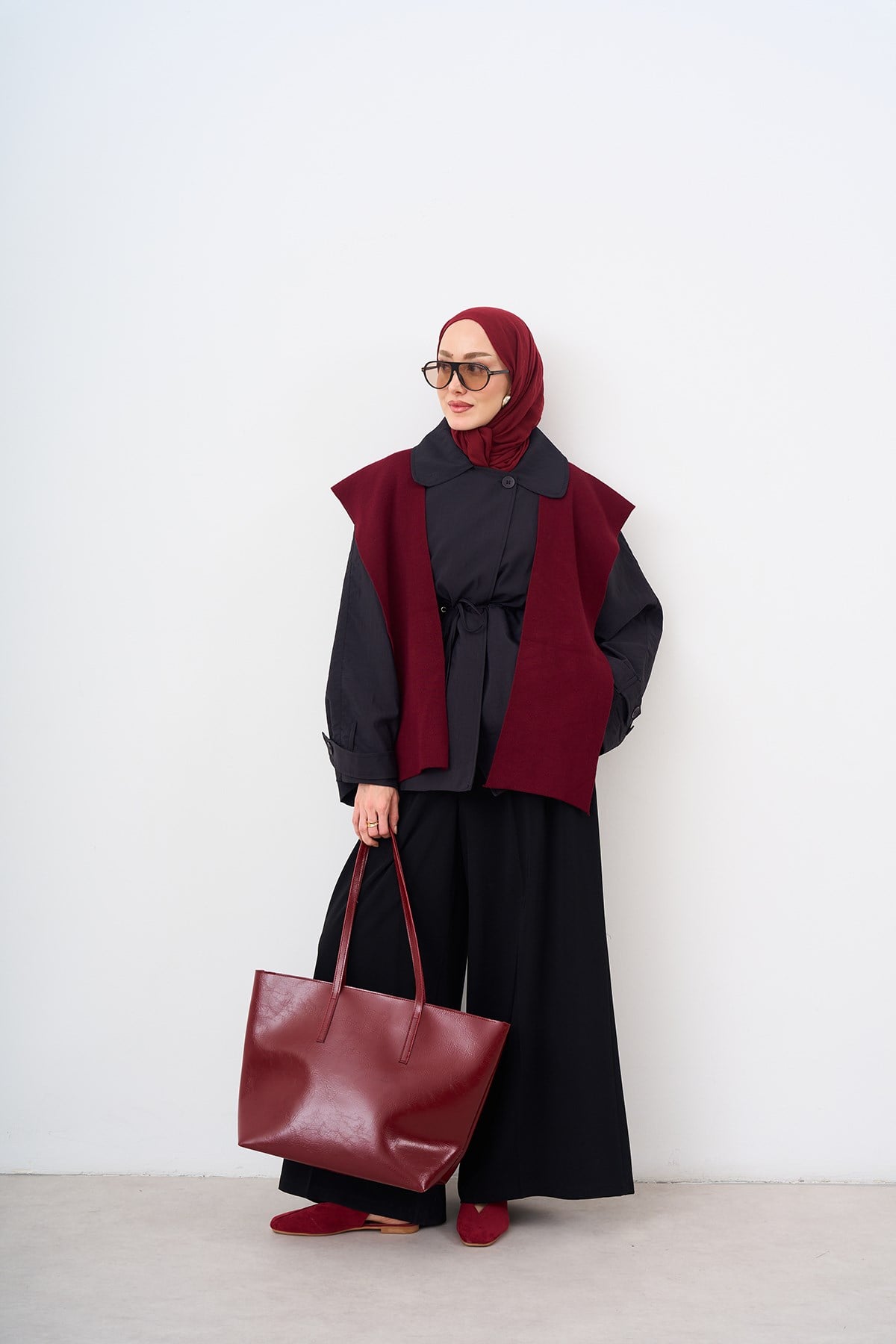Beli Ayarlanabilir İç Astarlı Gömlek Yaka Paraşüt Ceket Siyah