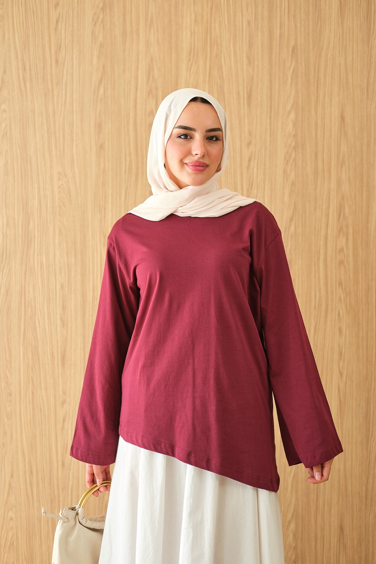 Sıfır Yaka Body Bordo