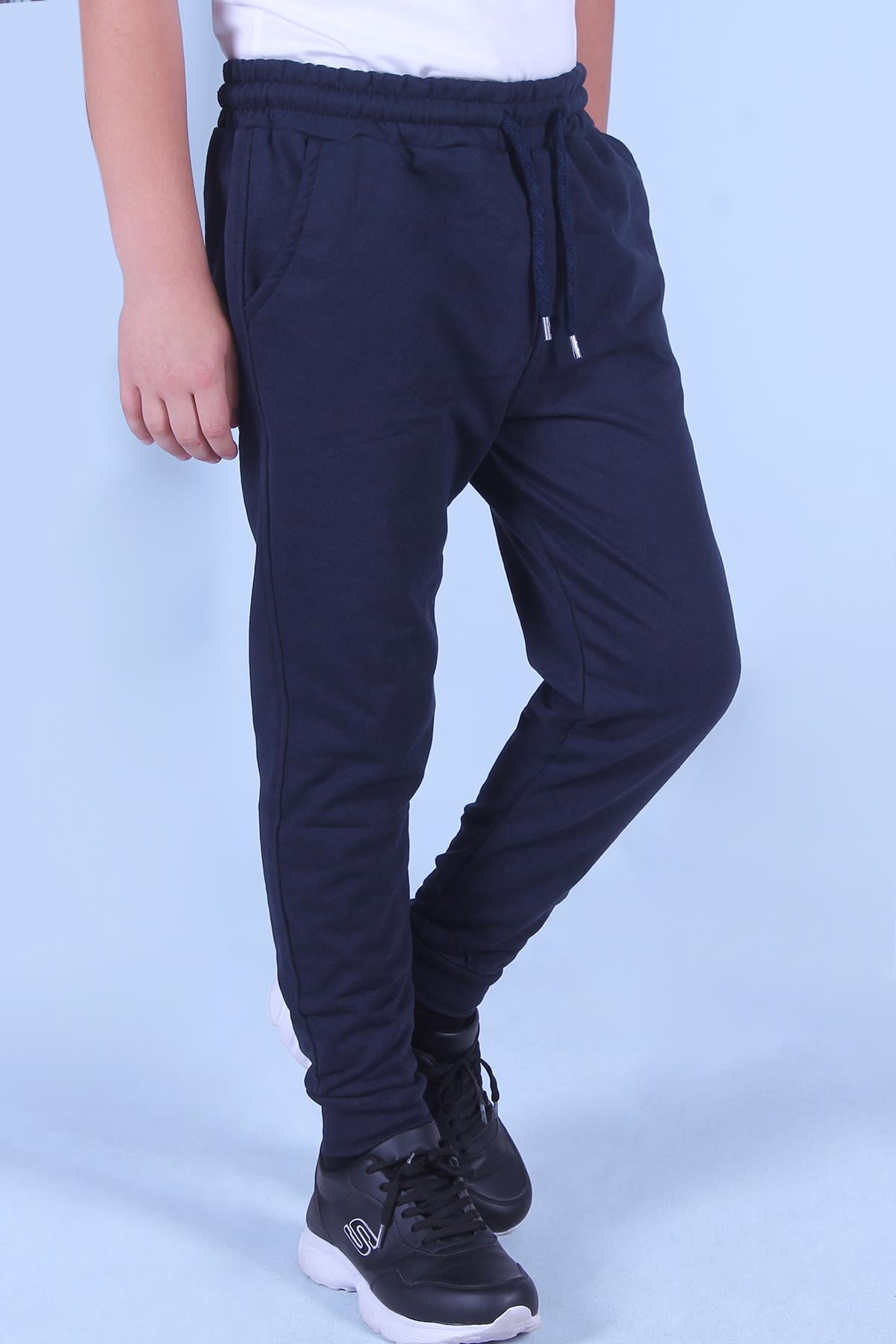Düz Cepli Jogger Erkek Çocuk Eşofman Altı