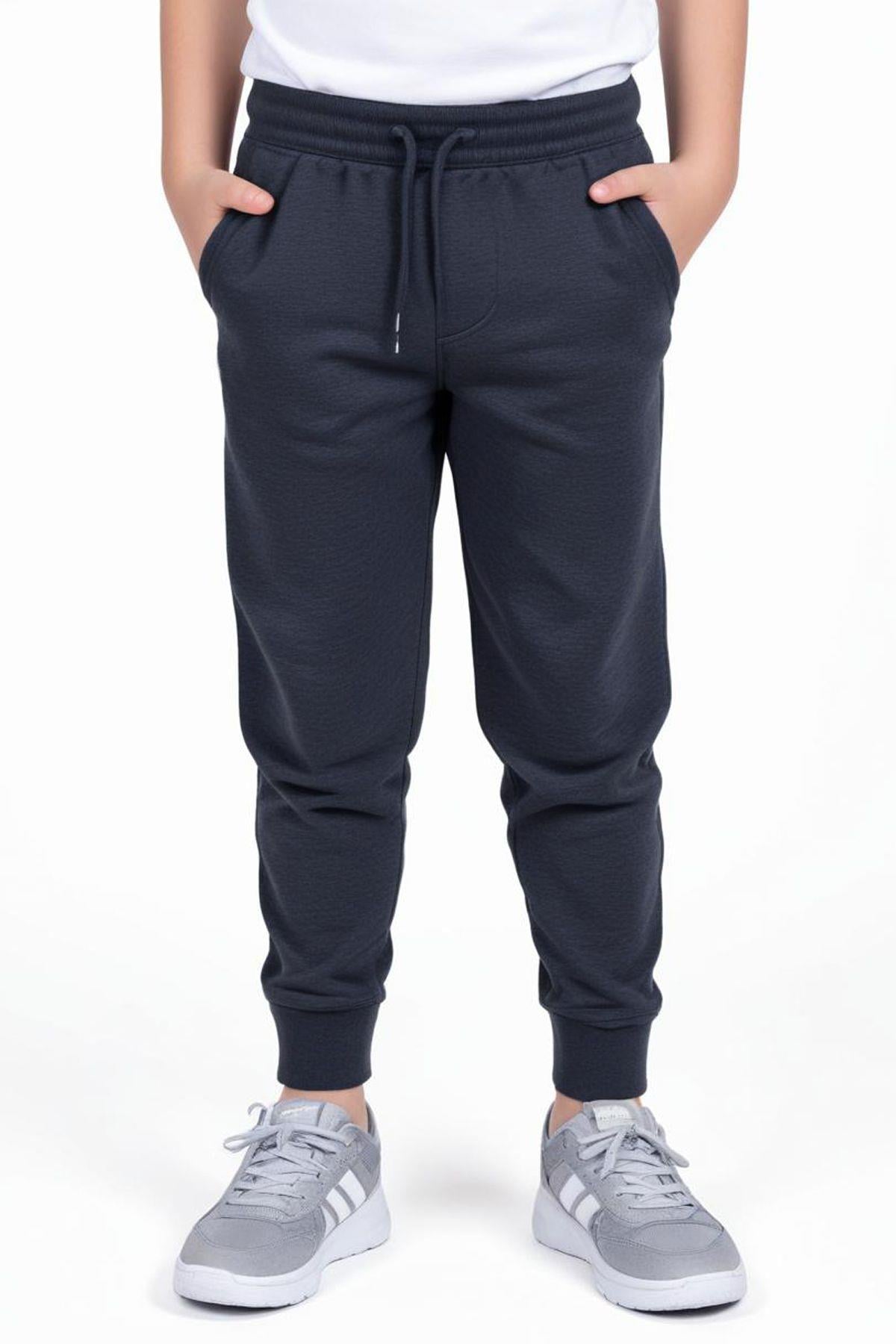 DÜZ JOGGER BASKISIZ ÇİFT CEPLİ ERKEK ÇOCUK EŞOFMAN ALTI