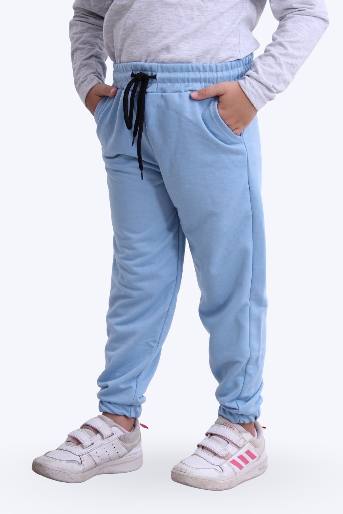 DÜZ JOGGER BASKISIZ ÇİFT CEPLİ PAÇASI LASTİKLİ KIZ ÇOCUK EŞOFMAN ALTI