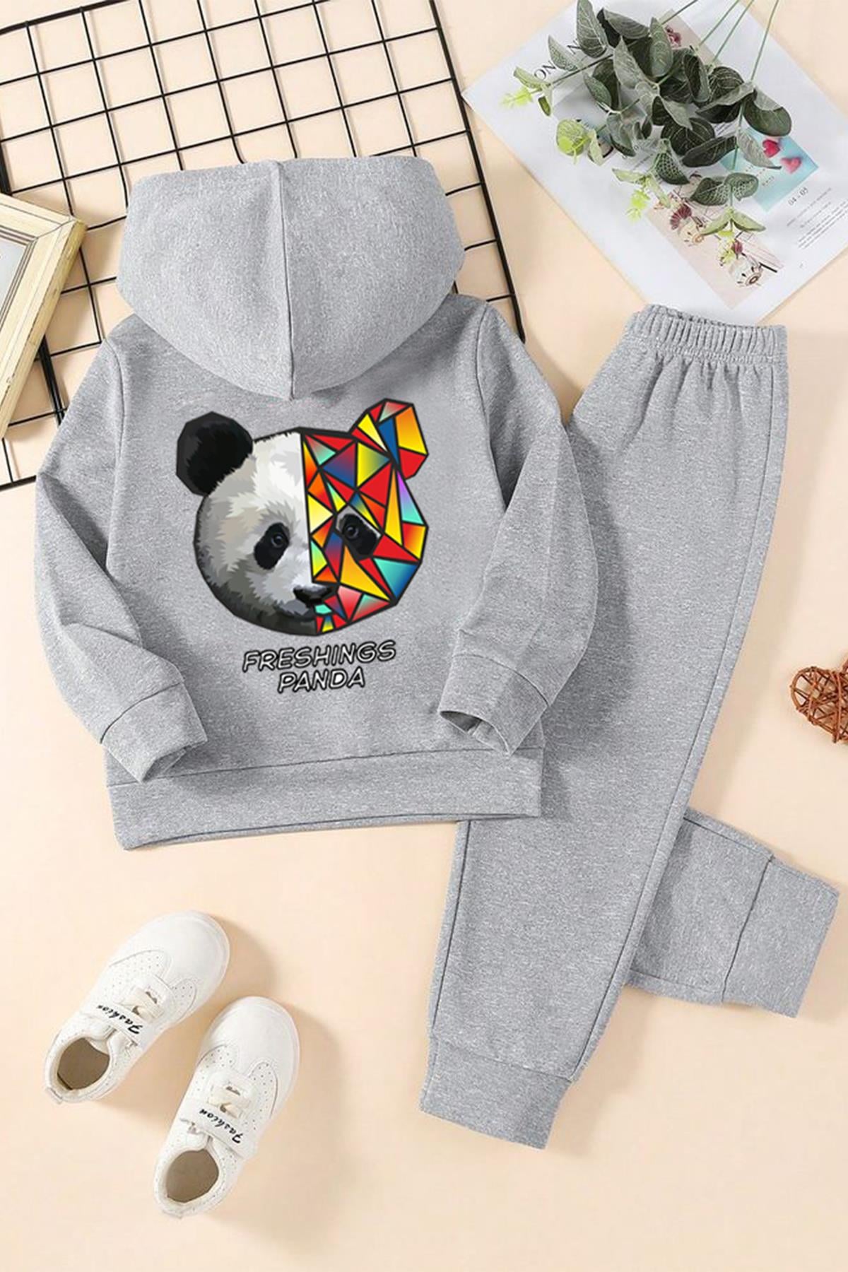 FYK KİDS PANDA BASKILI EŞOFMAN TAKIMI