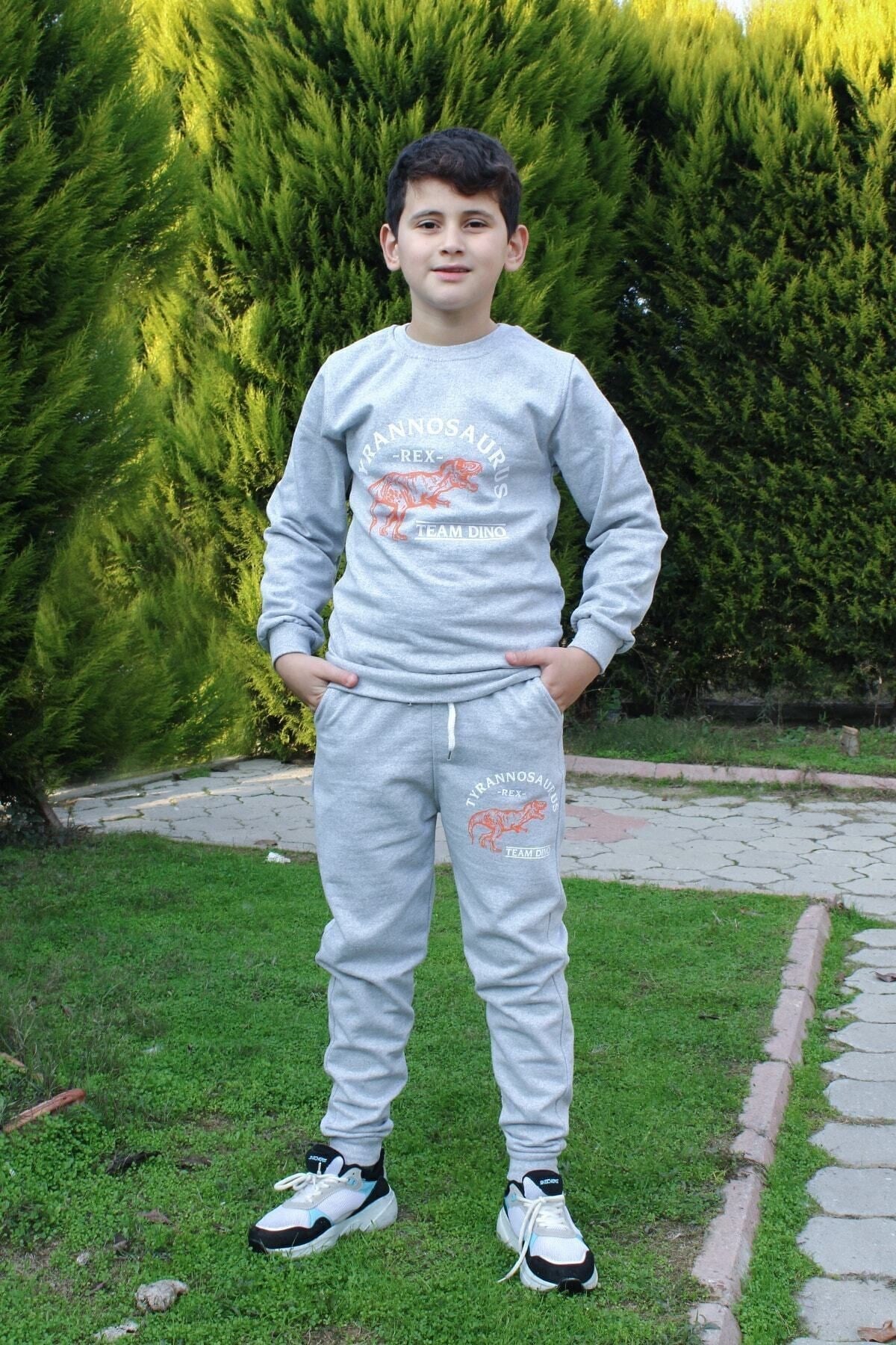 Fyk Kids Trex Baskılı Erkek Çocuk Alt-üst Eşofman Takımı