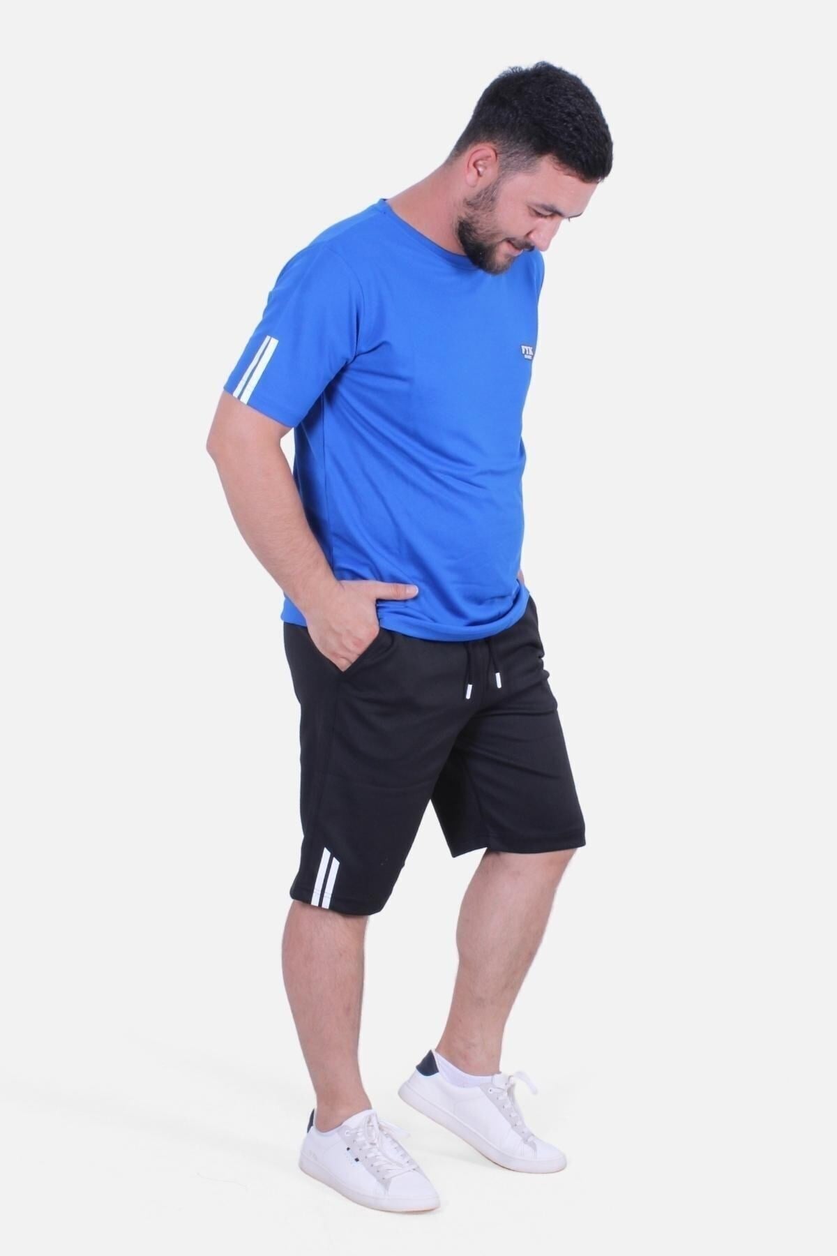 S-M-L-XL-XXL SLİM FİT ÇİZGİ DETAYLI ERKEK EŞOFMAN TAKIMI