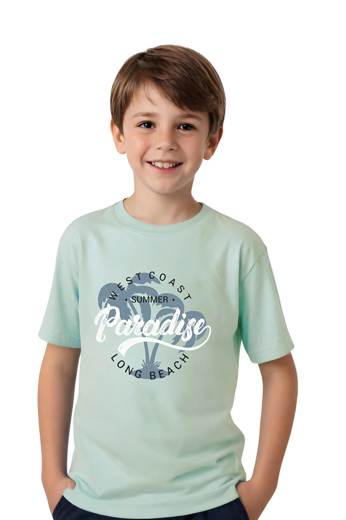 UNİSEXS ÇOCUK BASKILI BASIC KISA KOLLU T-SHİRT