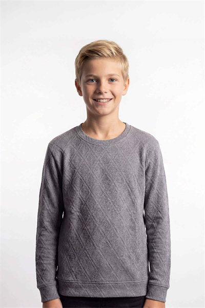 Füme Jakarlı Erkek Çocuk Sweatshirt