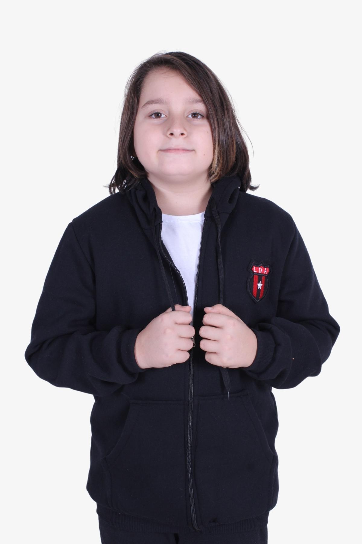 3 İPLİK ŞARDONLU KALIN ERKEK ÇOCUK FERMUAR KAPAMALI ÇEKET
