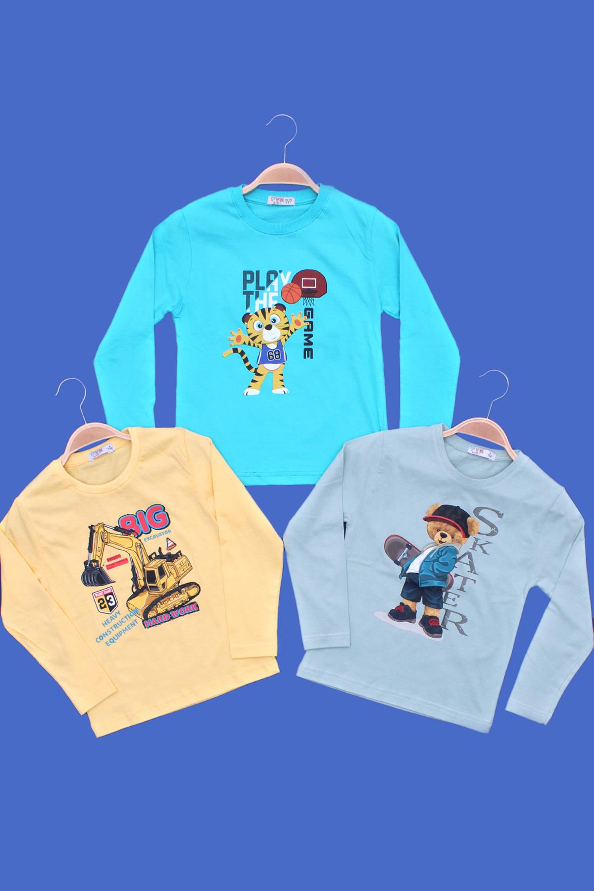 3'lü Erkek Çocuk Sweatshirt
