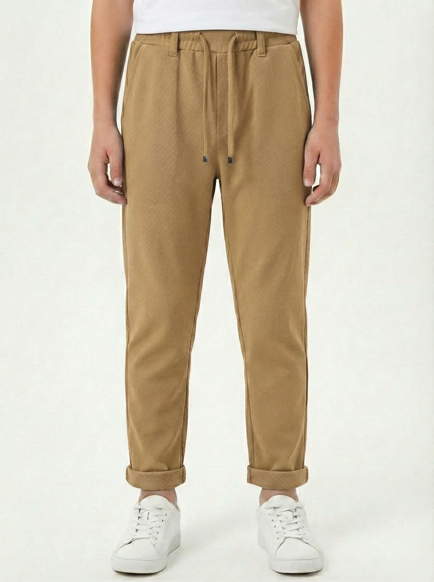 Camel Dokuma Kumaş Erkek Çocuk Pantolon