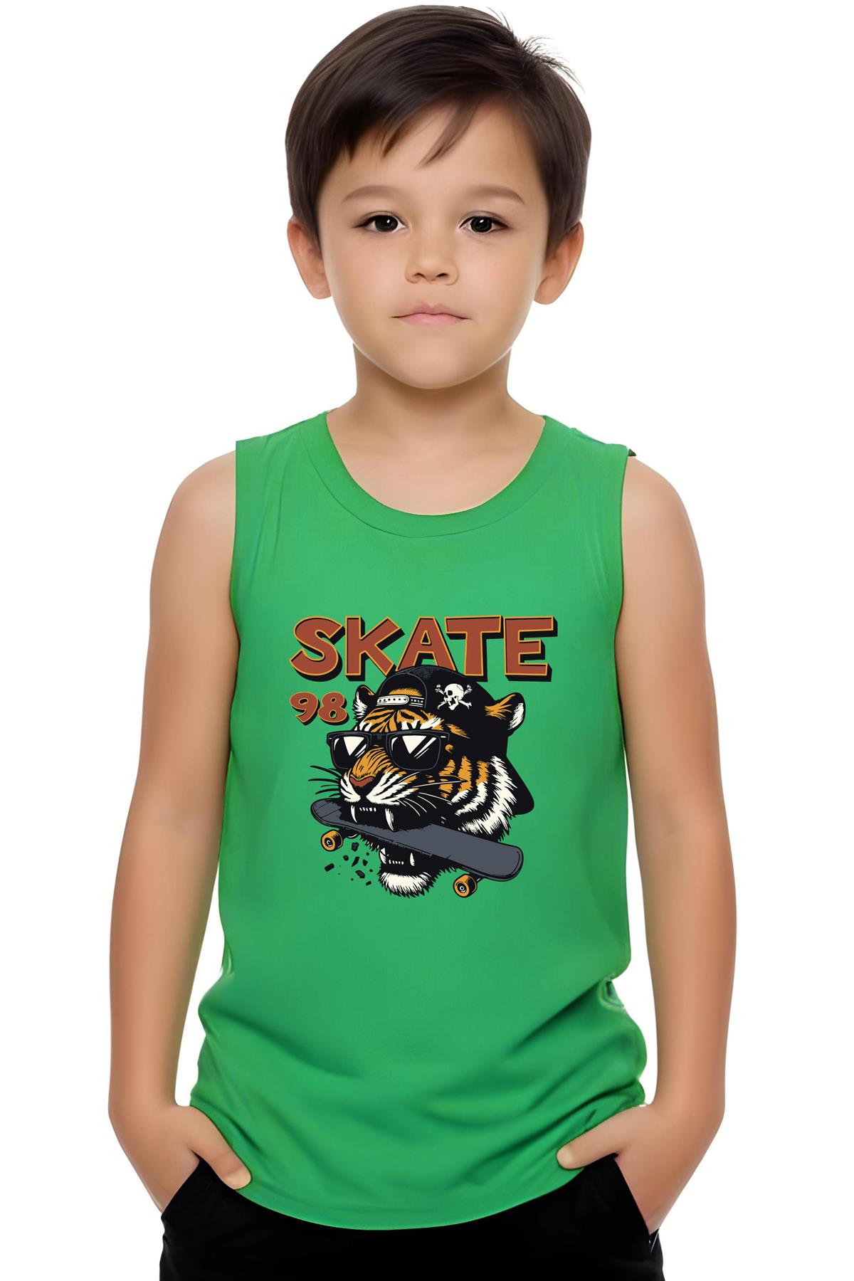 Erkek Çocuk Baskılı Sıfır Kol SKATE CRUNCH alt-üst takım