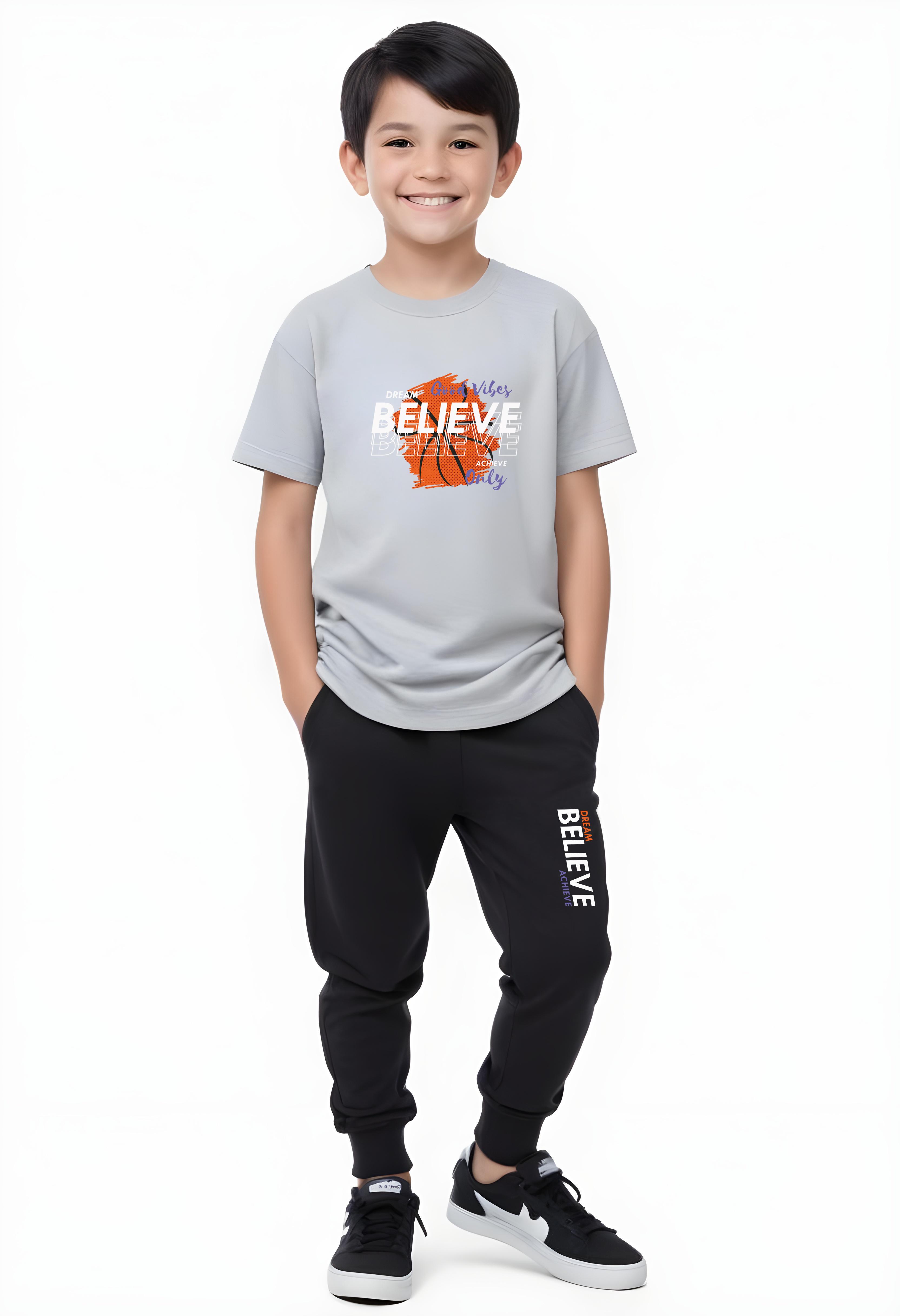 ERKEK ÇOCUK MEVSİMLİK BELİEVE BASKILI ALT-ÜST TAKIM