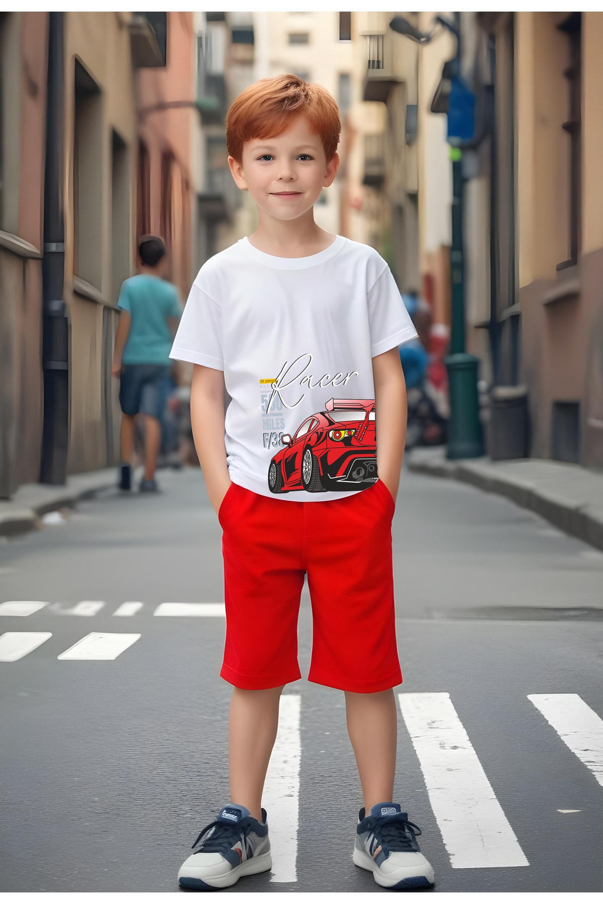 Erkek Çocuk Racer F/38  Baskılı alt-üst Takım