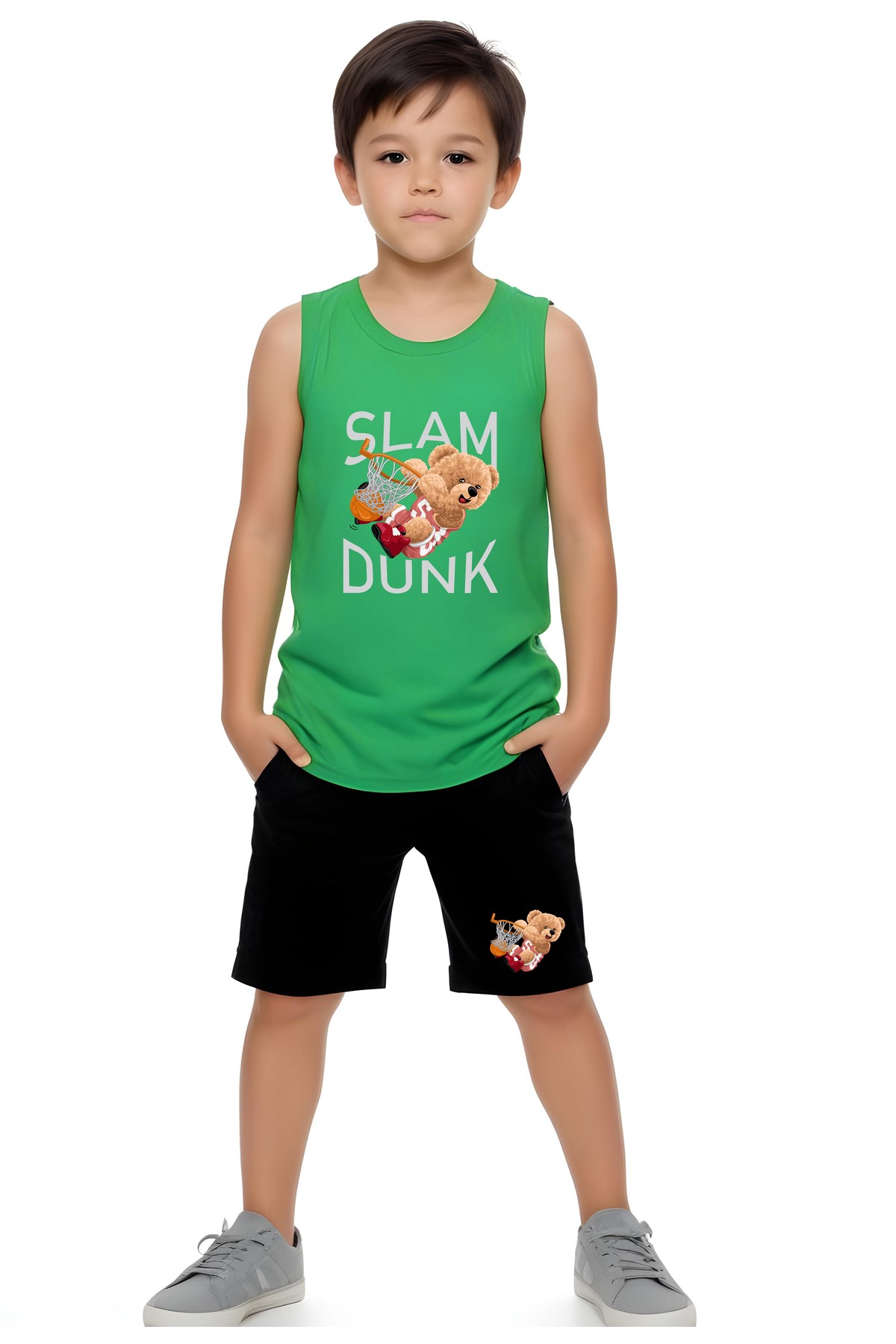 Erkek Çocuk SLAM DUNK Baskılı alt-üst Takım