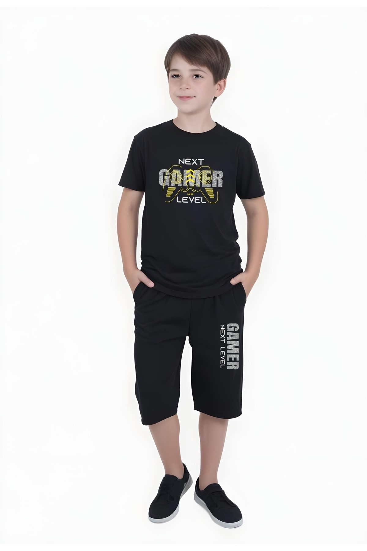 ERKEK ÇOCUK YAZLIK GAMER BASKILI ALT-ÜST TAKIM
