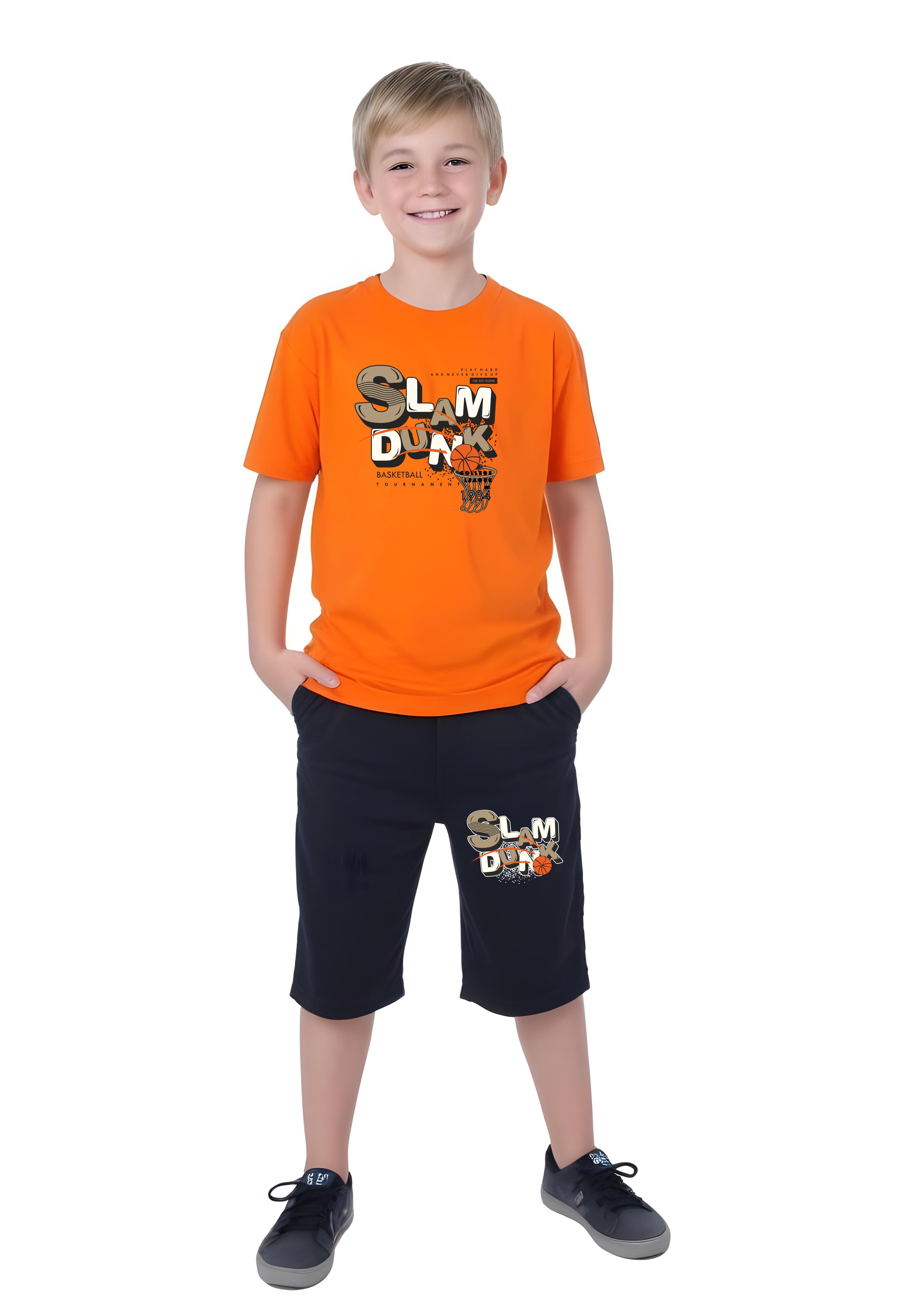 ERKEK ÇOCUK YAZLIK SLAM DUNK BASKILI ALT-ÜST TAKIM