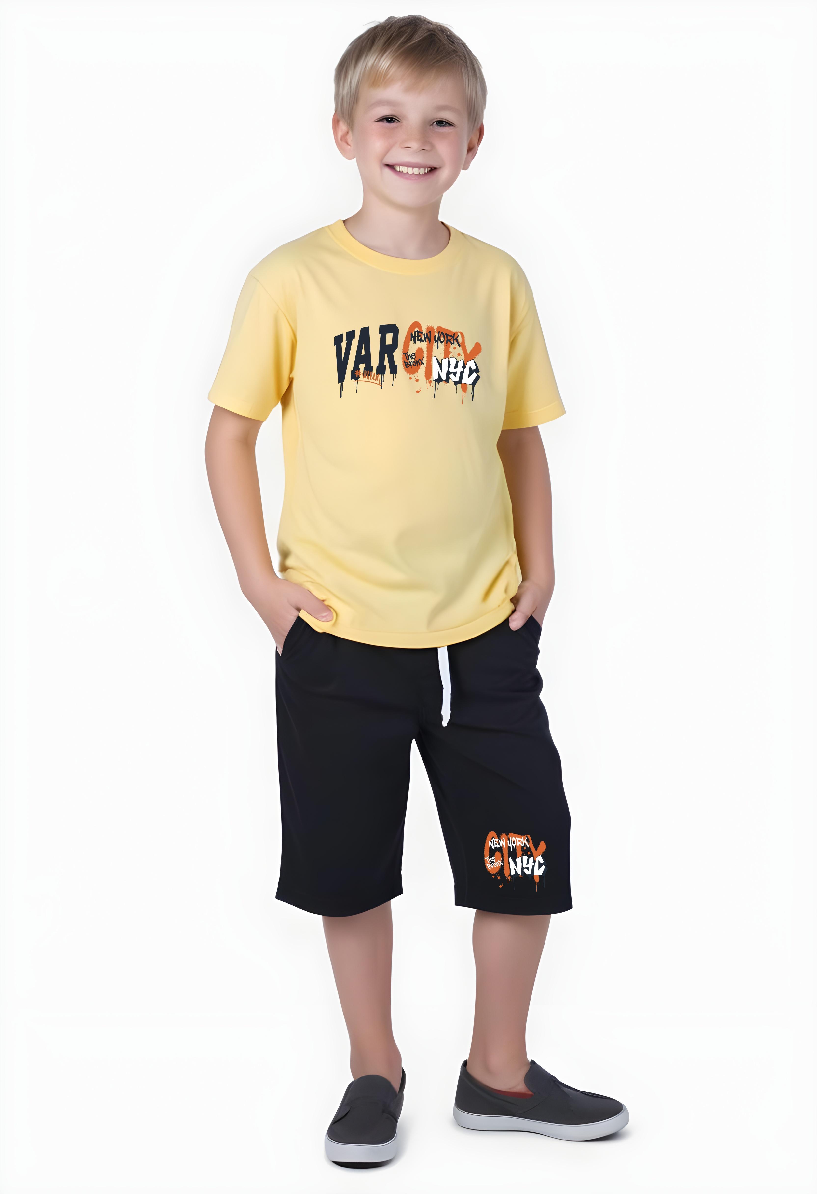 ERKEK ÇOCUK YAZLIK VARCİTY BASKILI ALT-ÜST TAKIM