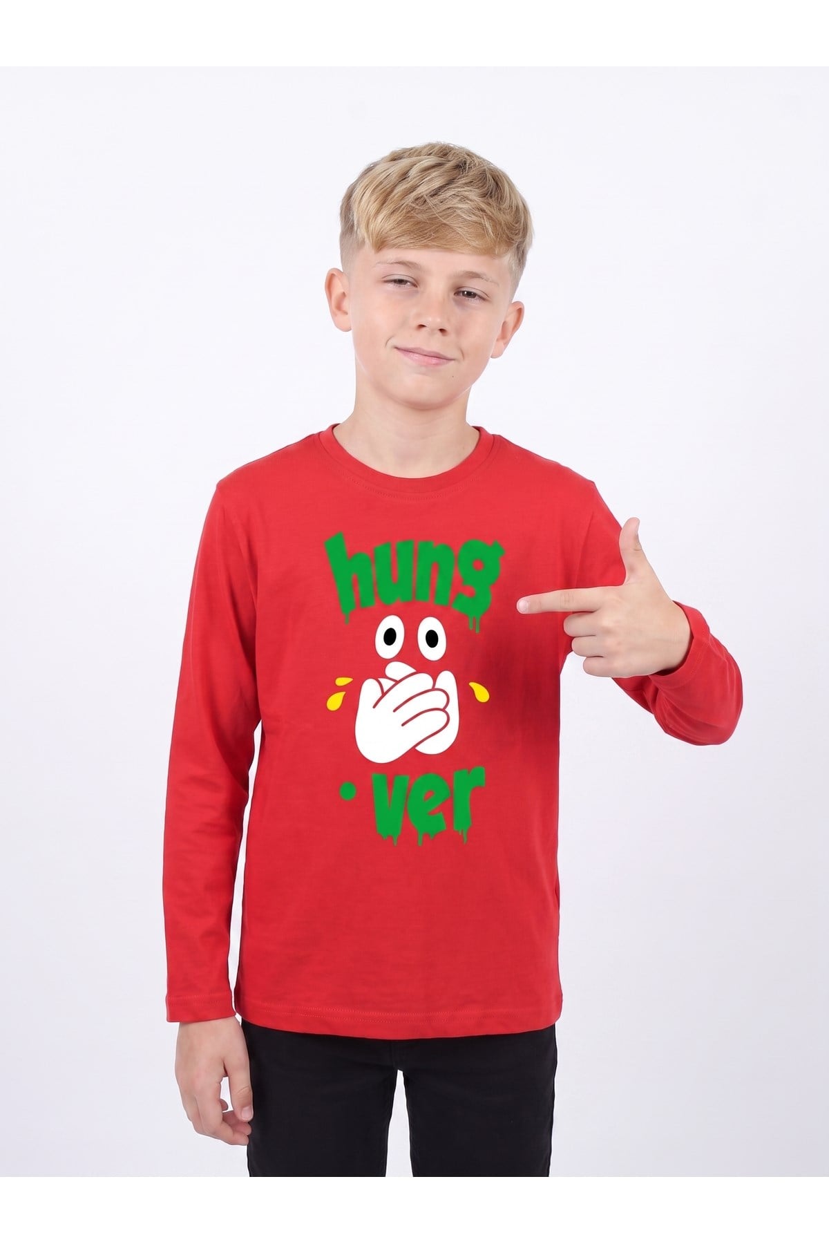 Erkek Çocuk Yuvarlak Yakalı Baskı Detaylı Sweatshirt