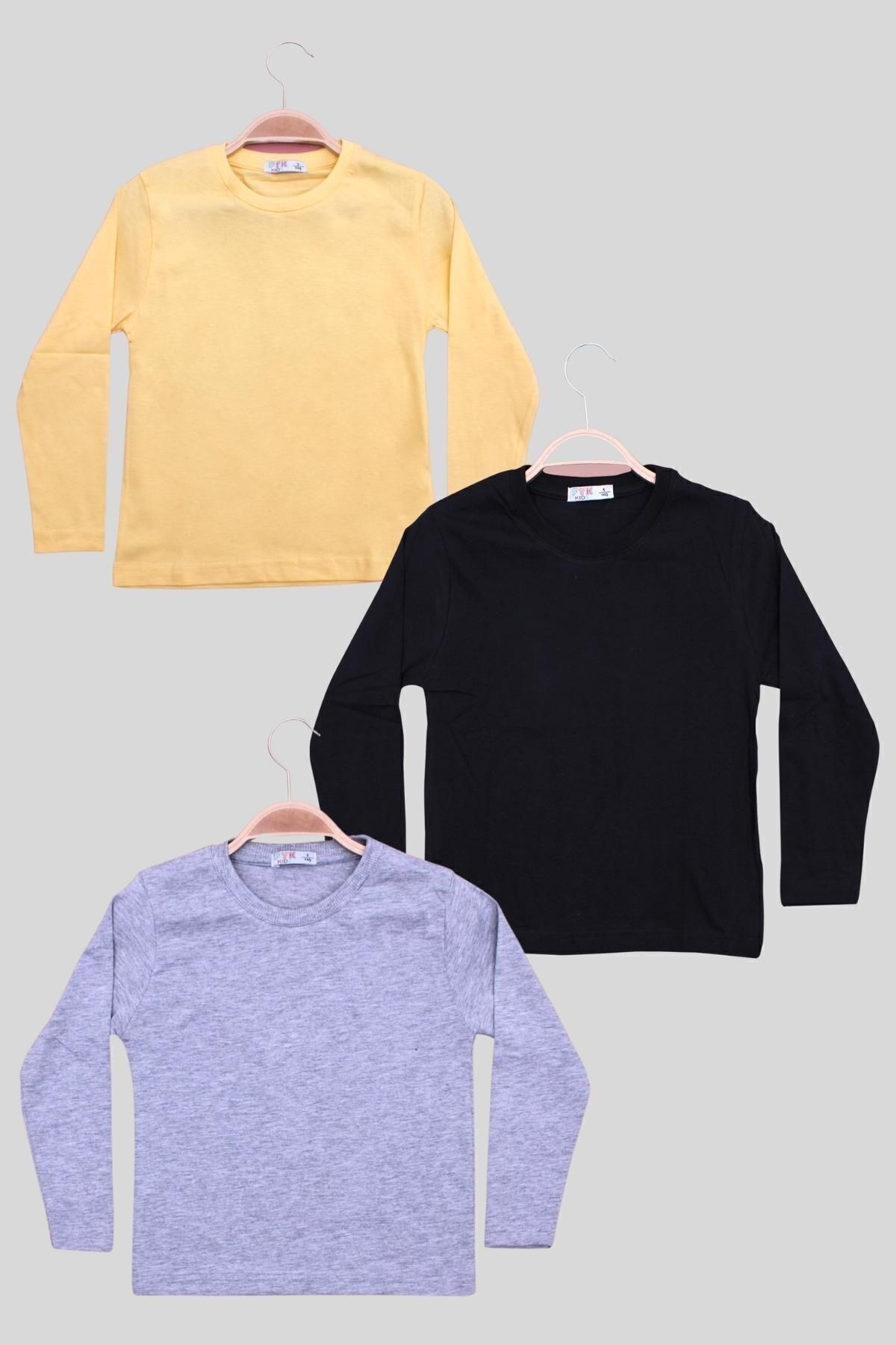 FYK COLLECTİON 3'lü 0 YAKA BASİC SWEATSHİRT UNİSEX
