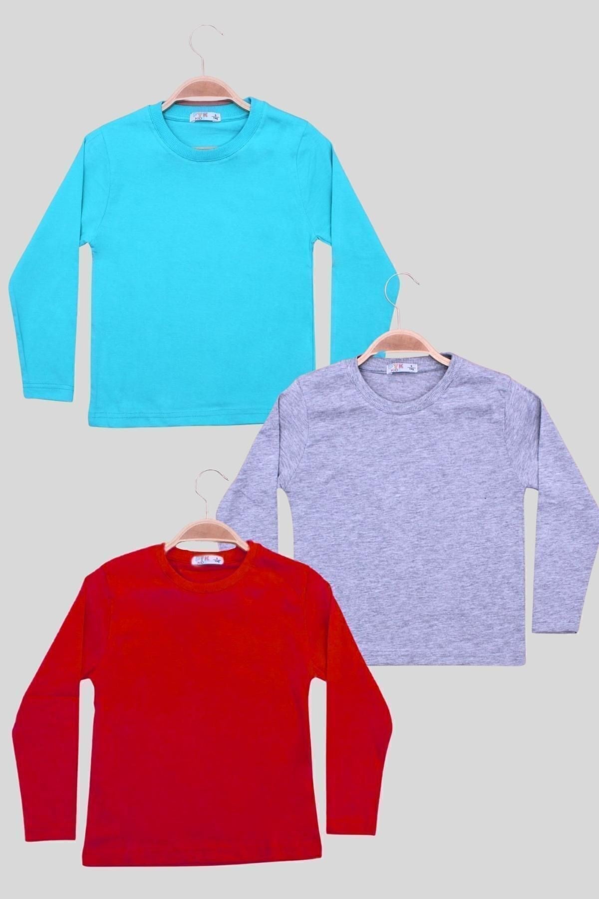 FYK COLLECTİON 3'lü 0 YAKA BASİC SWEATSHİRT UNİSEX