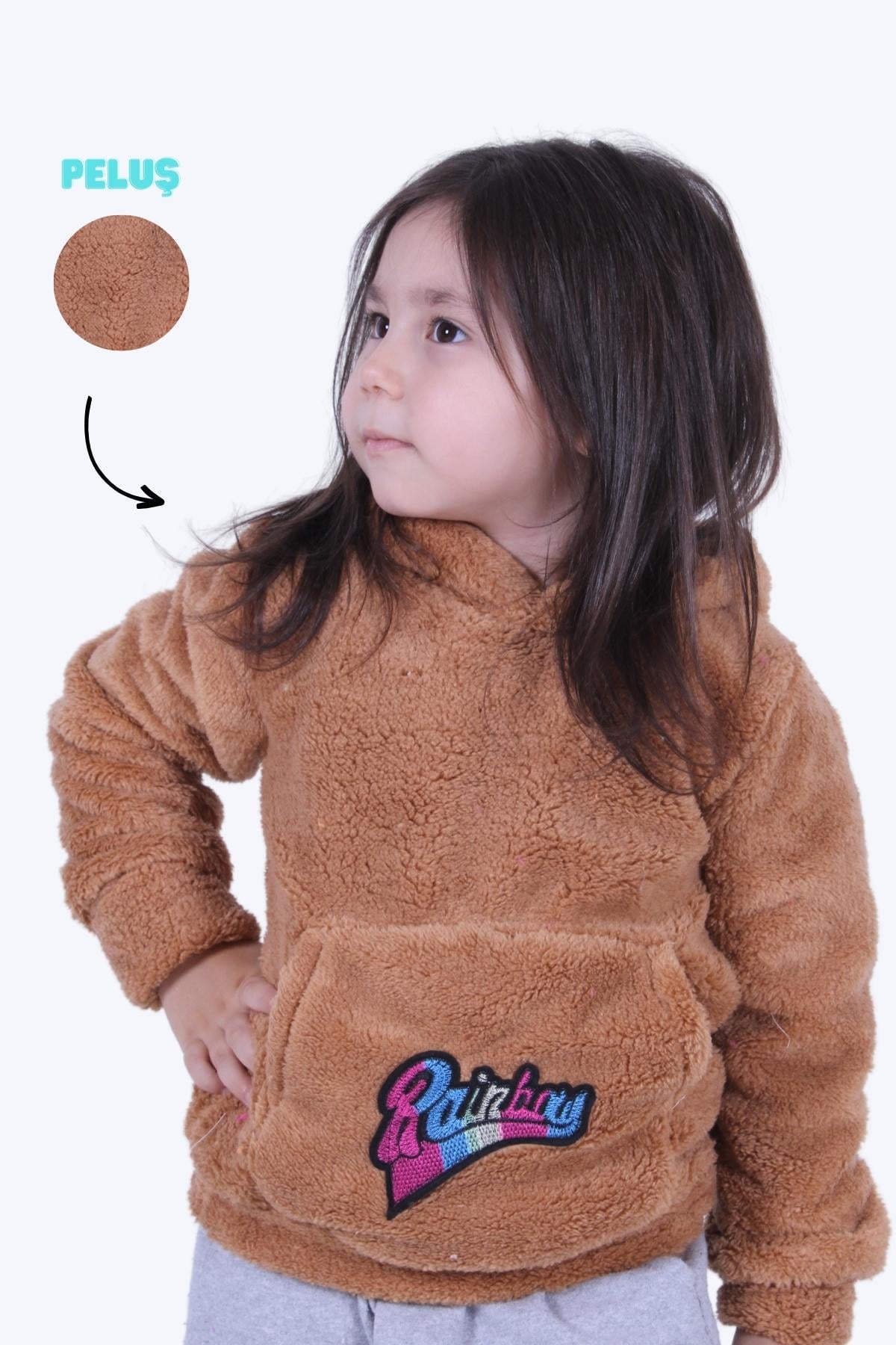 FYK KİDS PELUŞ YUMUŞACIK KIZ ÇOCUK SWEATSHİR