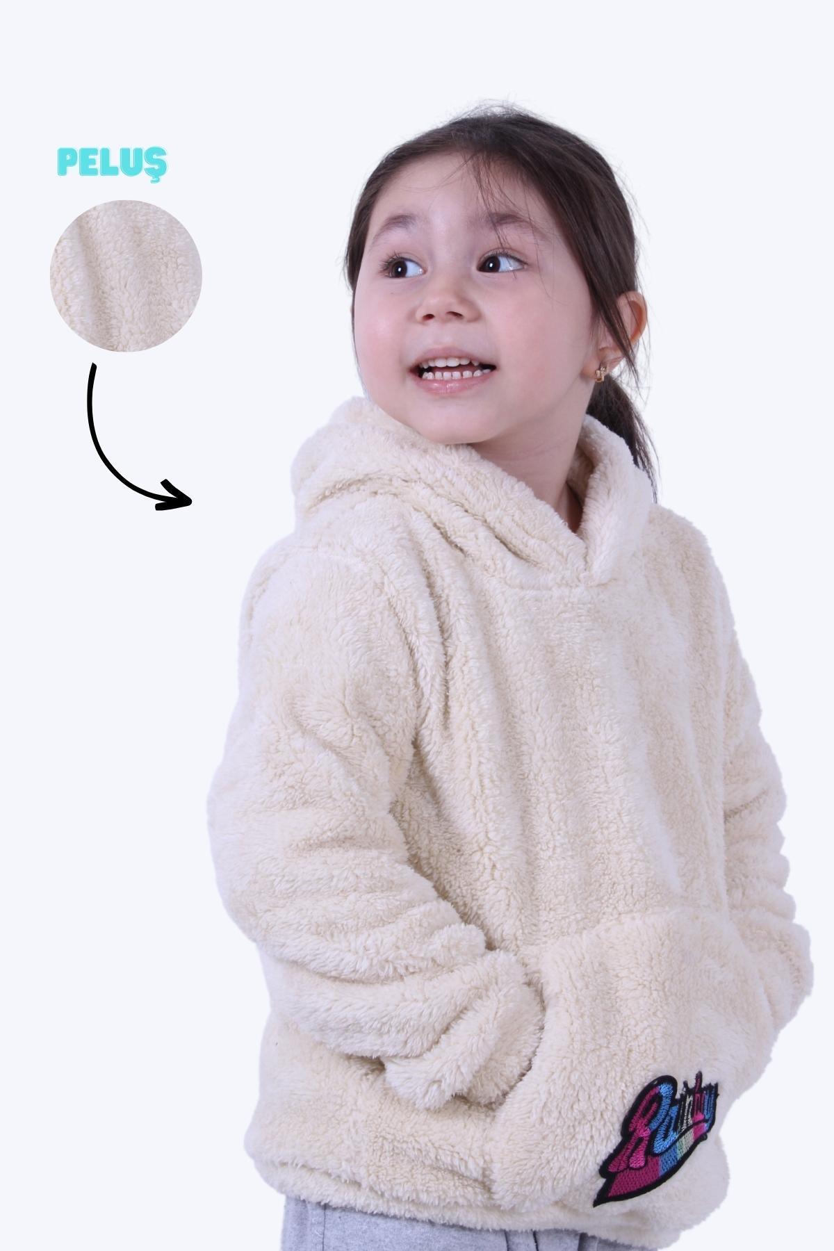 FYK KİDS PELUŞ YUMUŞACIK KIZ ÇOCUK SWEATSHİRT