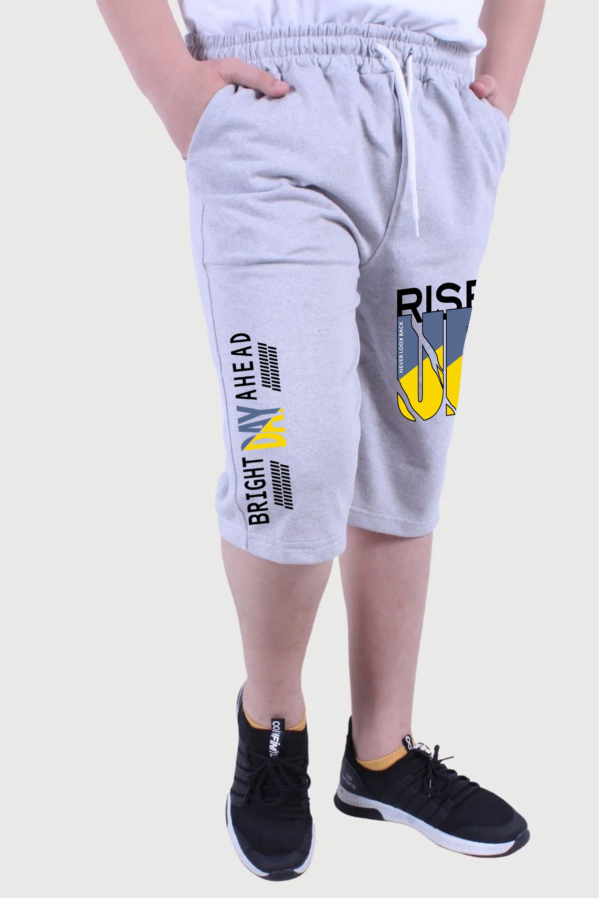 Fyk Kids RISE UP Baskılı, Erkek Çocuk Kapri&şort