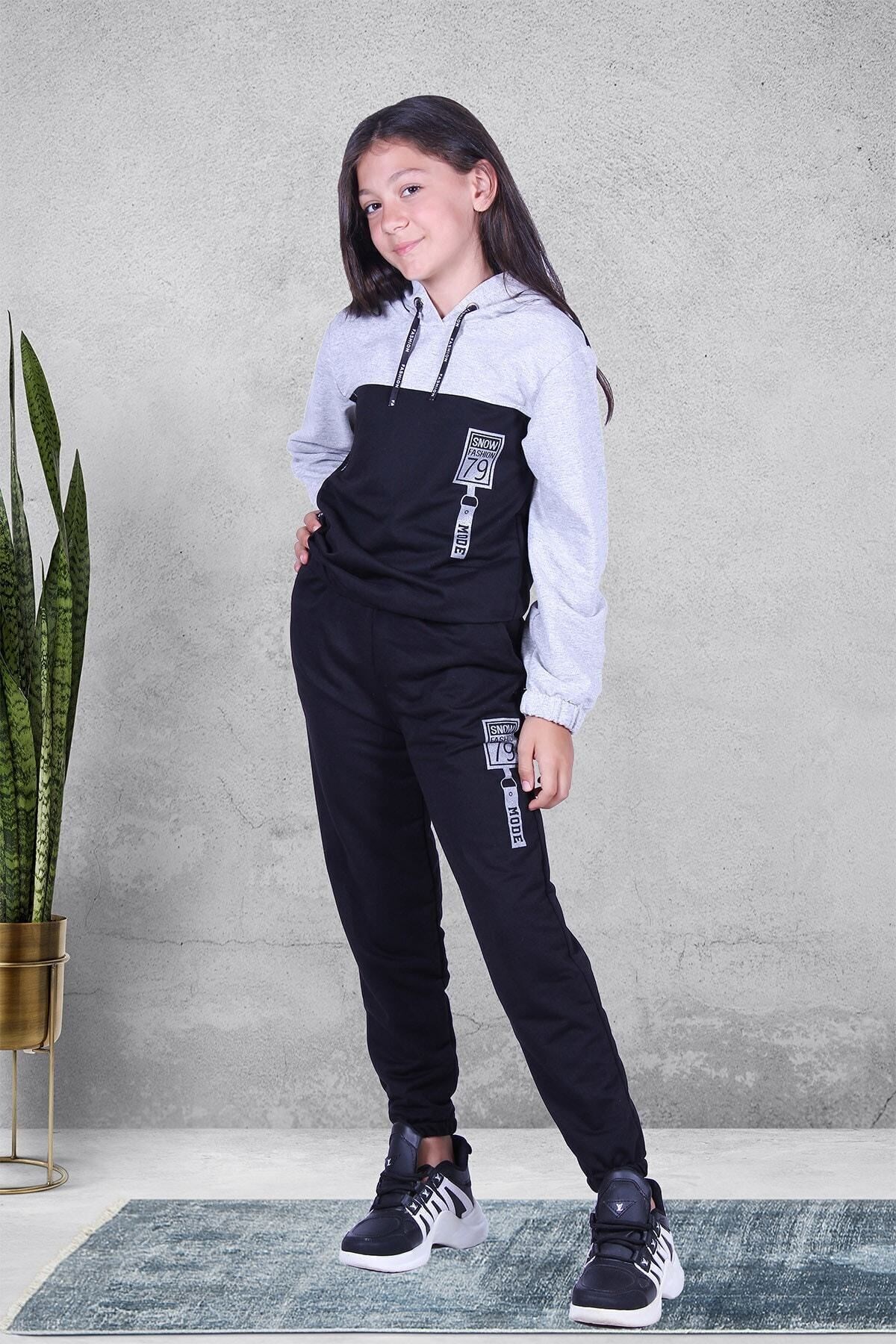 Fyk Kids Snow Fasıhıon Baskılı Kız Eşofman Takımı