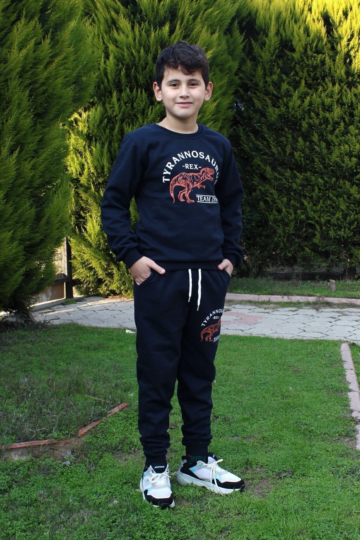 Fyk Kids Trex Baskılı Erkek Çocuk Alt-üst Eşofman Takımı