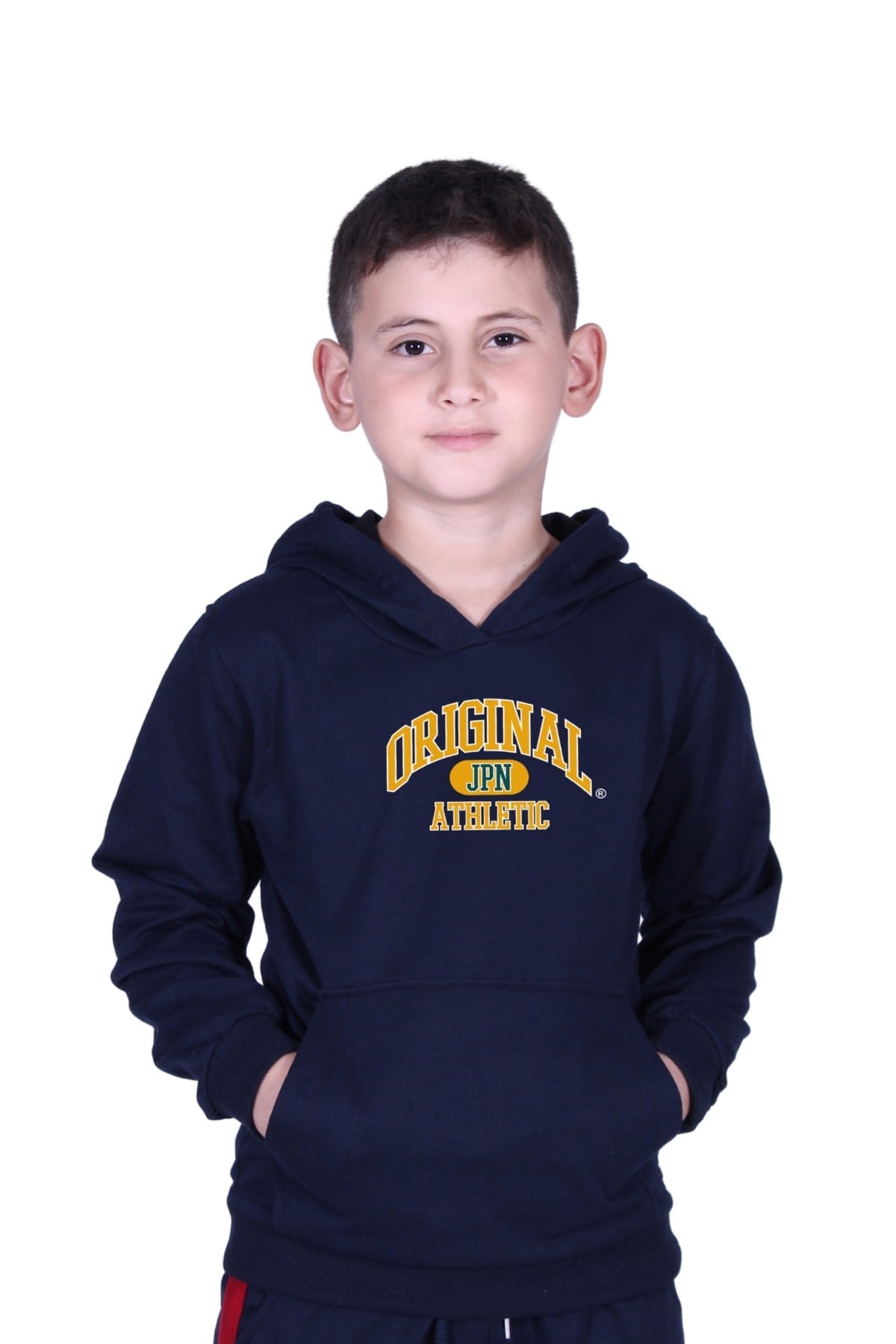 KAPÜŞONLU KANGURU CEPLİ ORIGINAL BASKILI ERKEK ÇOCUK SWEATSHİRT