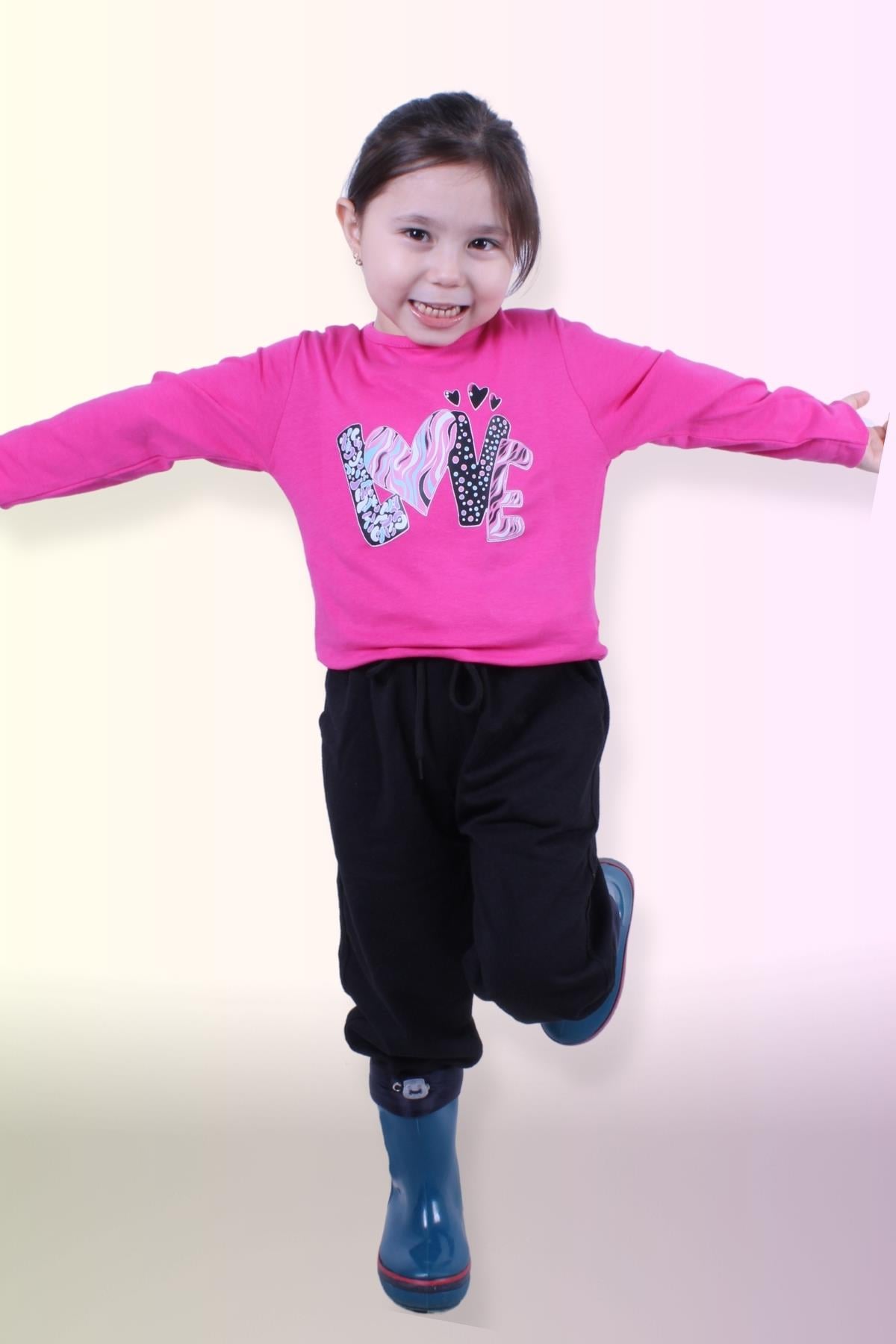 Kız Çocuk Alt-Üst Uzun Kollu Takım