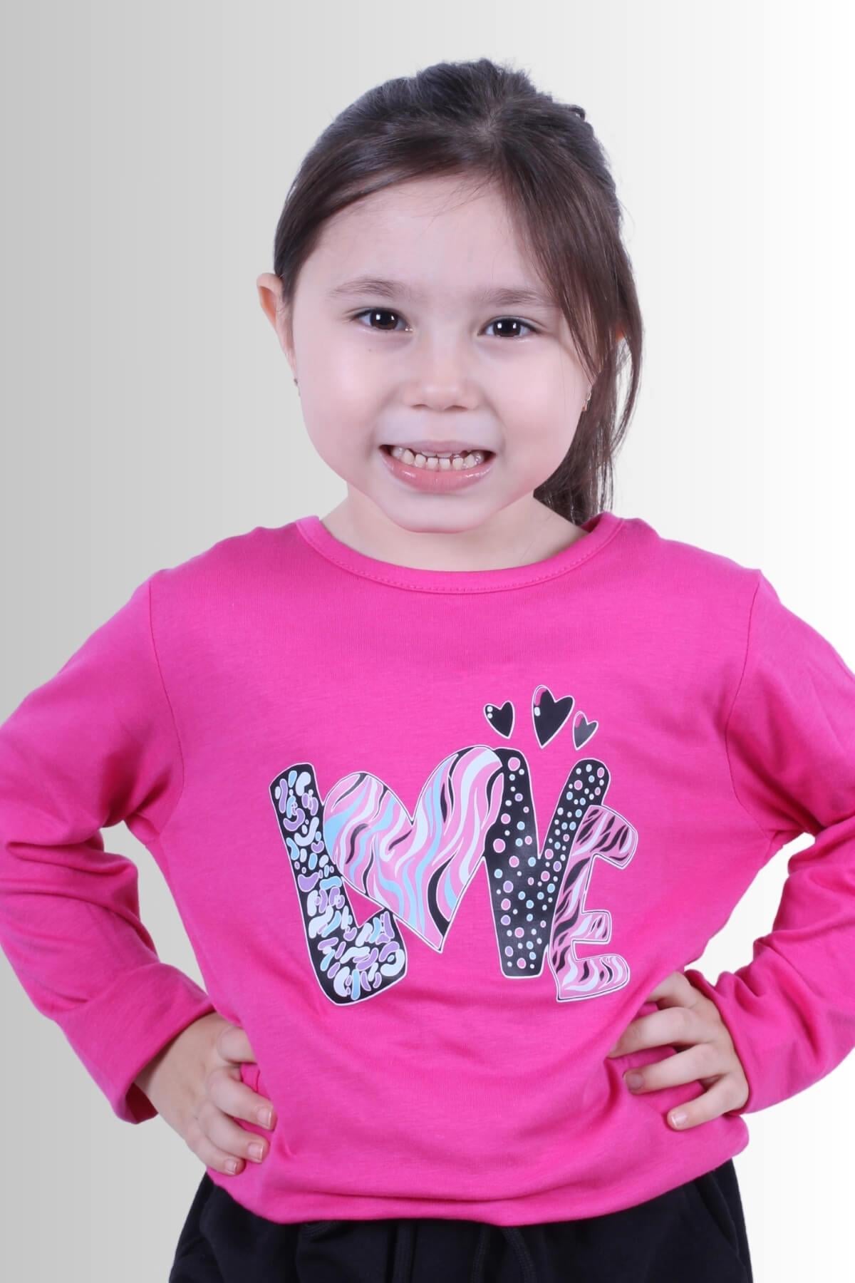 KIZ ÇOCUK BASİC UZUN KOL TİŞÖRT