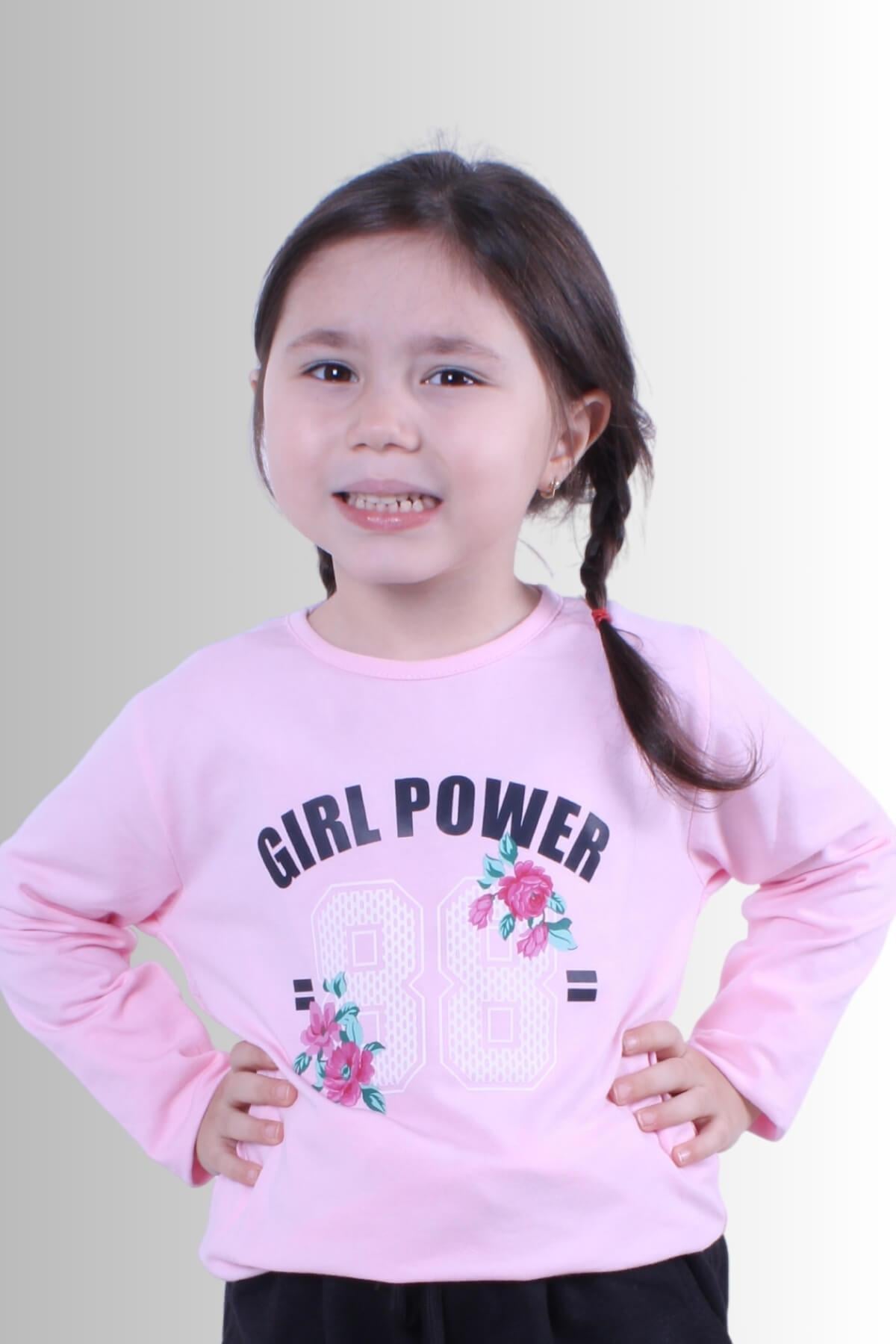 KIZ ÇOCUK BASİC UZUN KOL TİŞÖRT