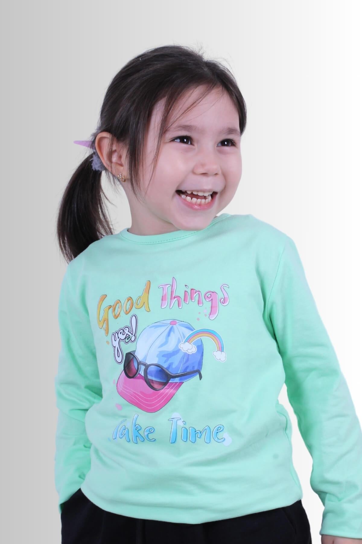 KIZ ÇOCUK BASİC UZUN KOL TİŞÖRT