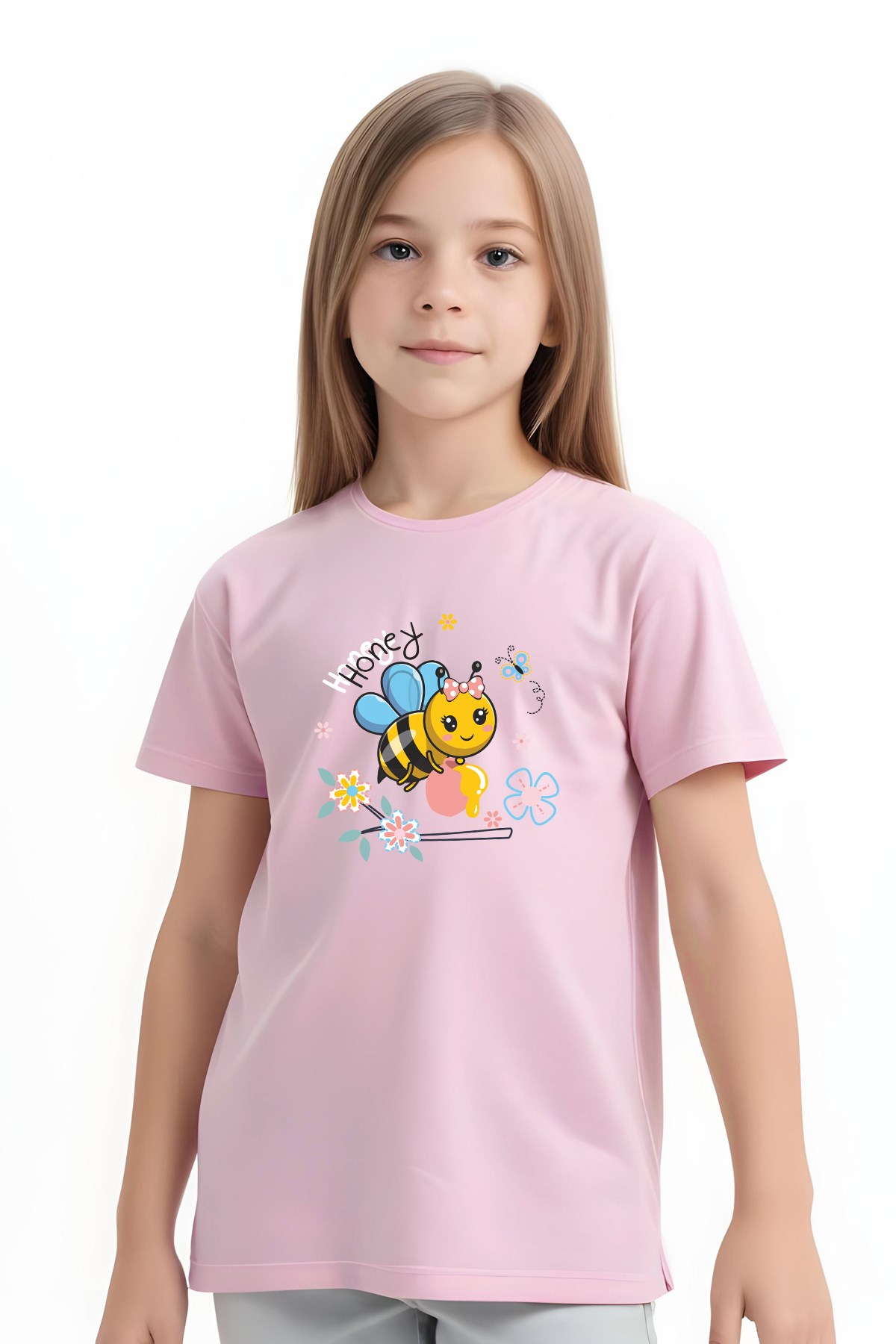 KIZ ÇOCUK HONEY BASKILI TİŞÖRT