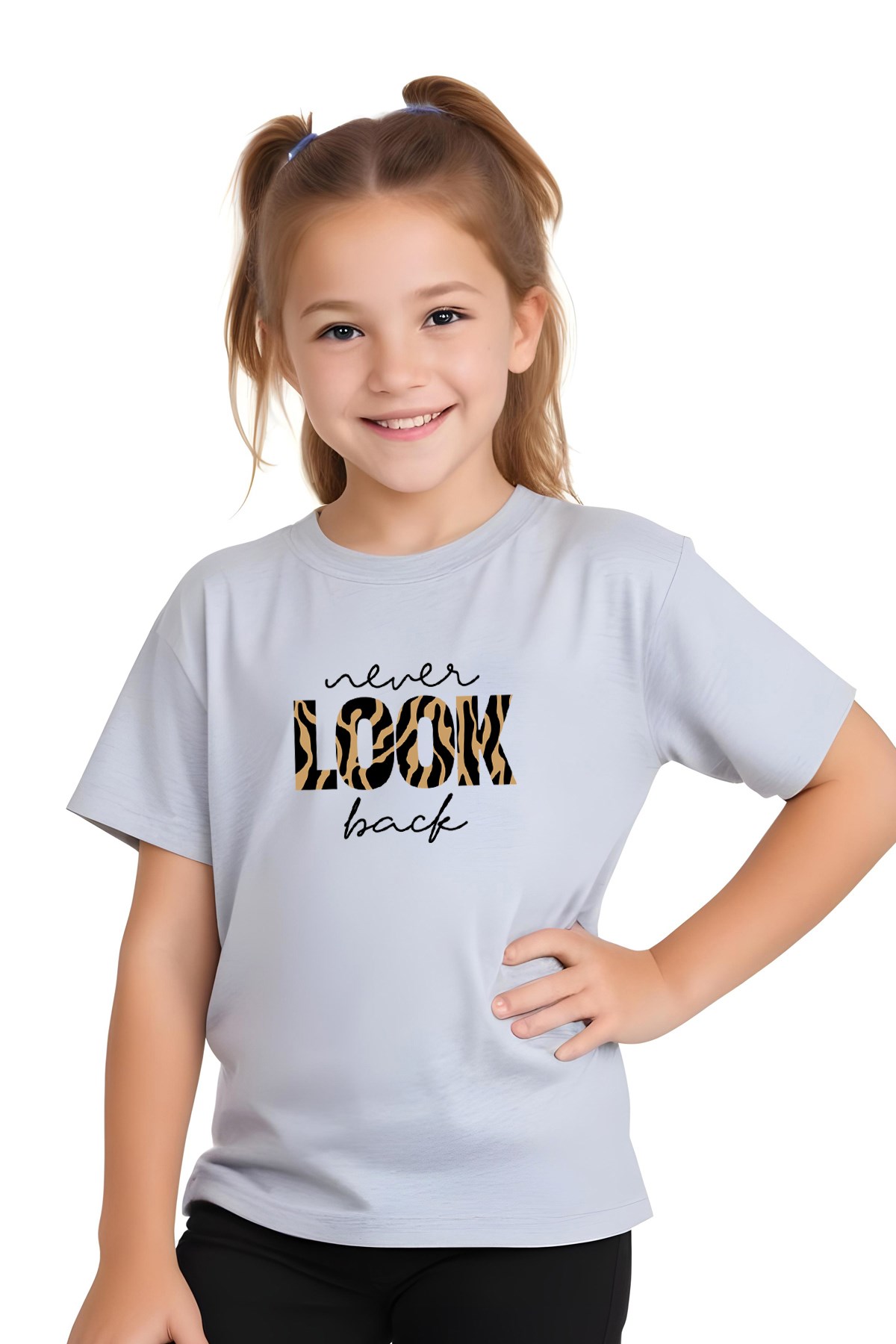 KIZ ÇOCUK LOOK BASKILI TİŞÖRT