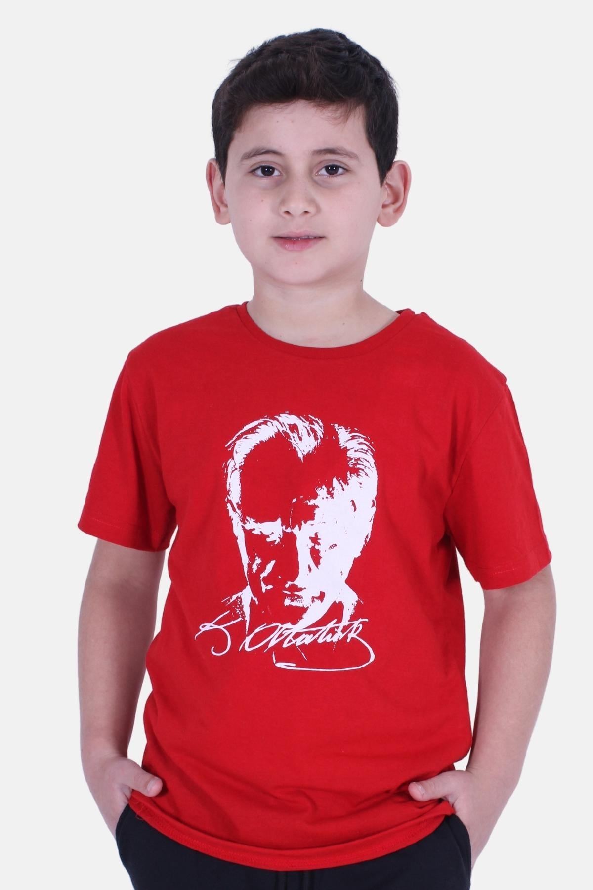 Kopya - Ay Yıldız Baskılı Atatürk Imzalı Unisexs T-shırt