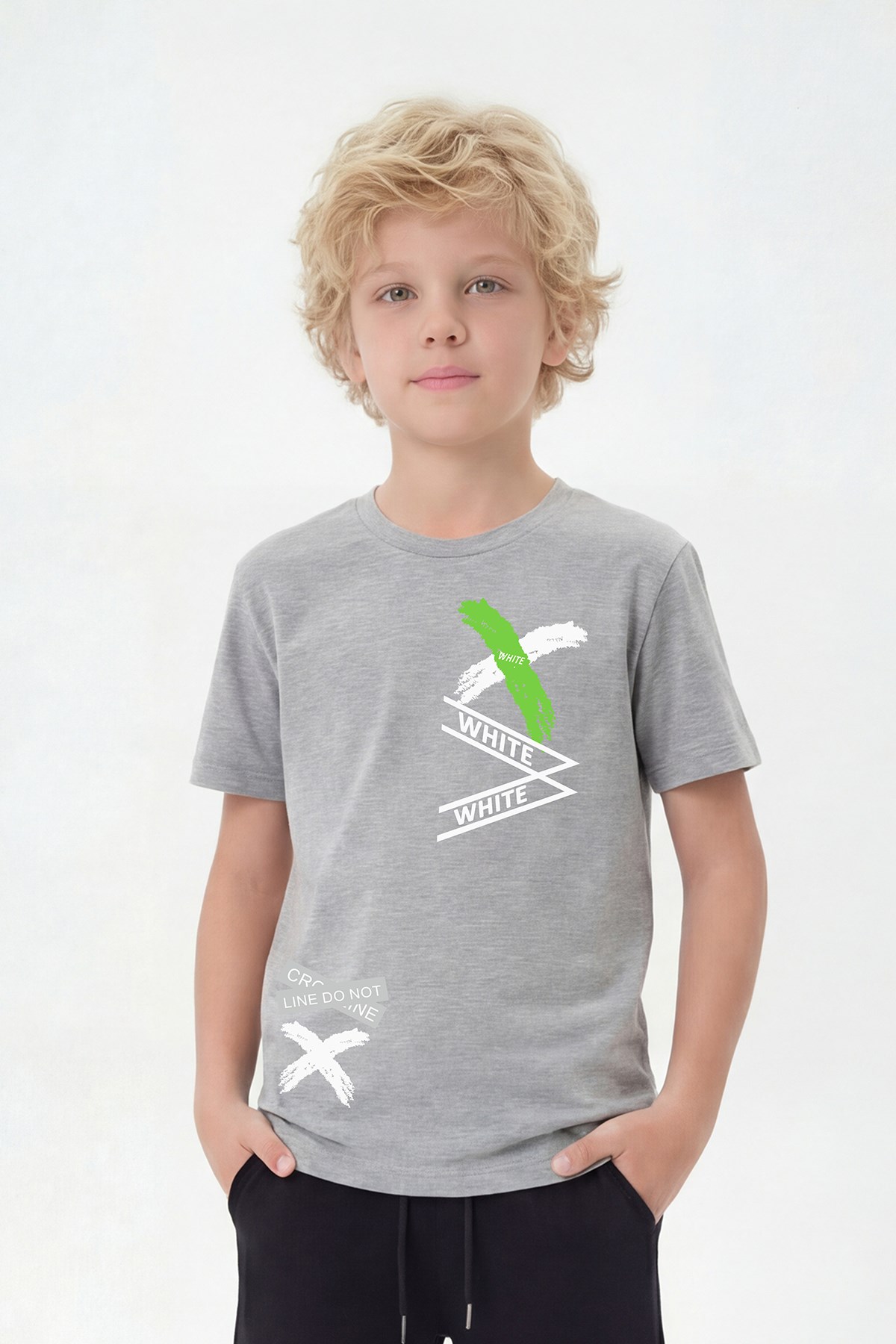 Off Whıte Baskılı Sıfır Yaka T-Shirt