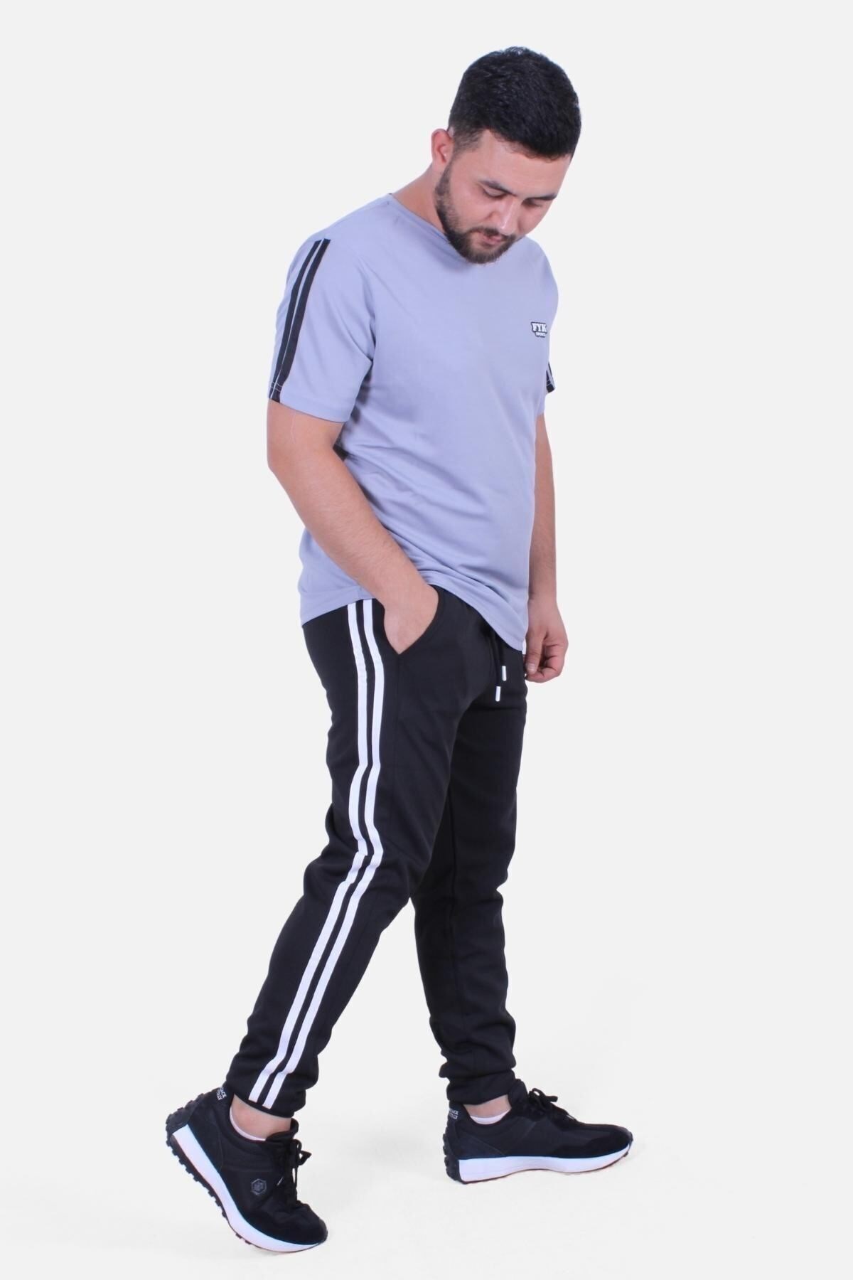 S-M-L-XL-XXL ÇİZGİ DETAYLI ERKEK EŞOFMAN TAKIMI