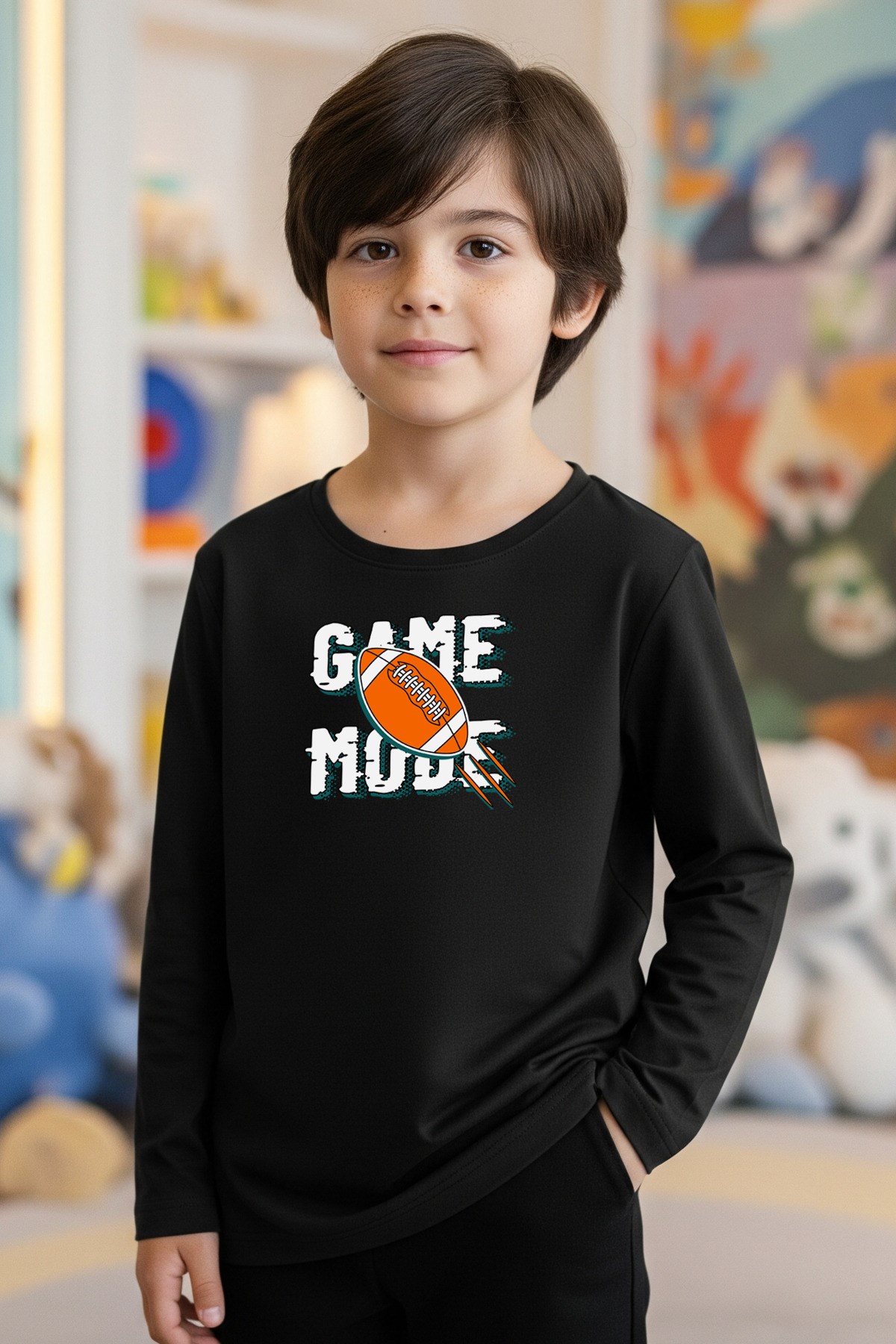 SIFIR YAKA GAME MODE BASKILI ERKEK ÇOCUK SWEATSHİRT