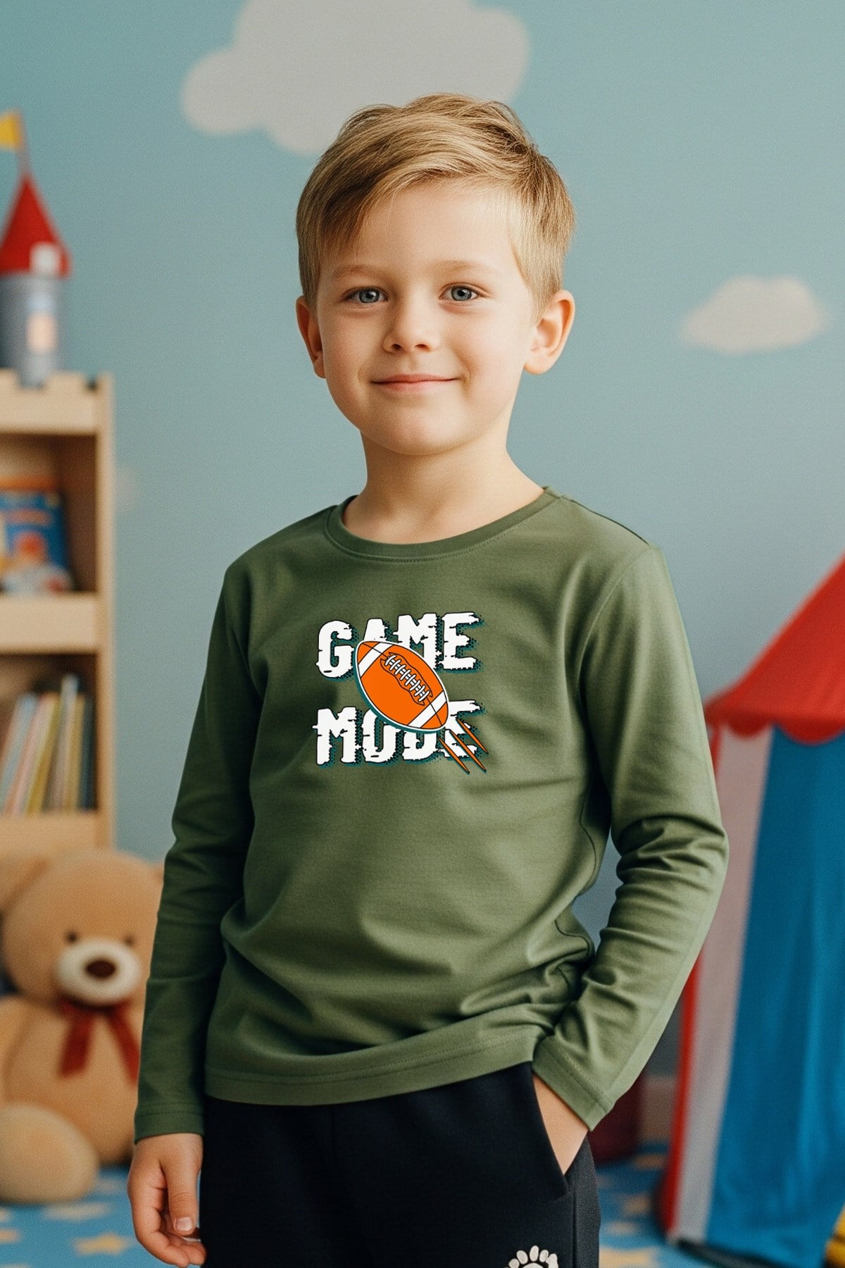 SIFIR YAKA GAME MODE BASKILI ERKEK ÇOCUK SWEATSHİRT