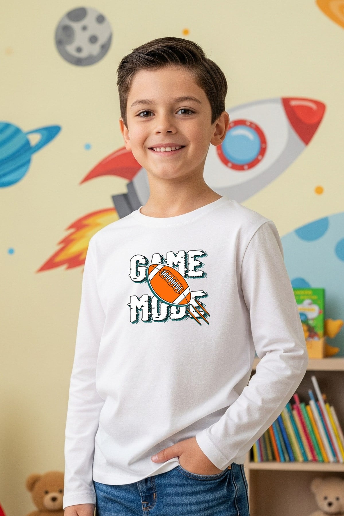 SIFIR YAKA GAME MODE BASKILI ERKEK ÇOCUK SWEATSHİRT