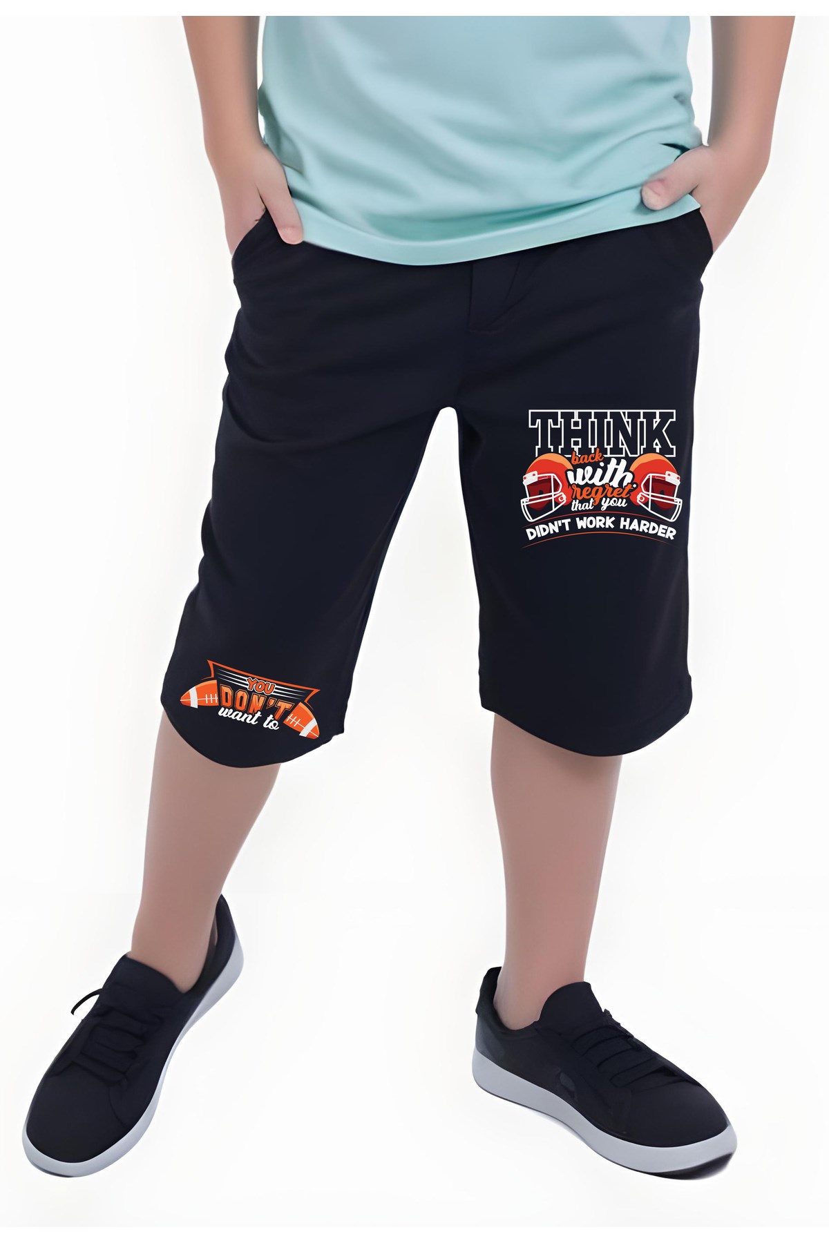 Think Wi̇th Baskılı, Erkek Çocuk Kapri&şort
