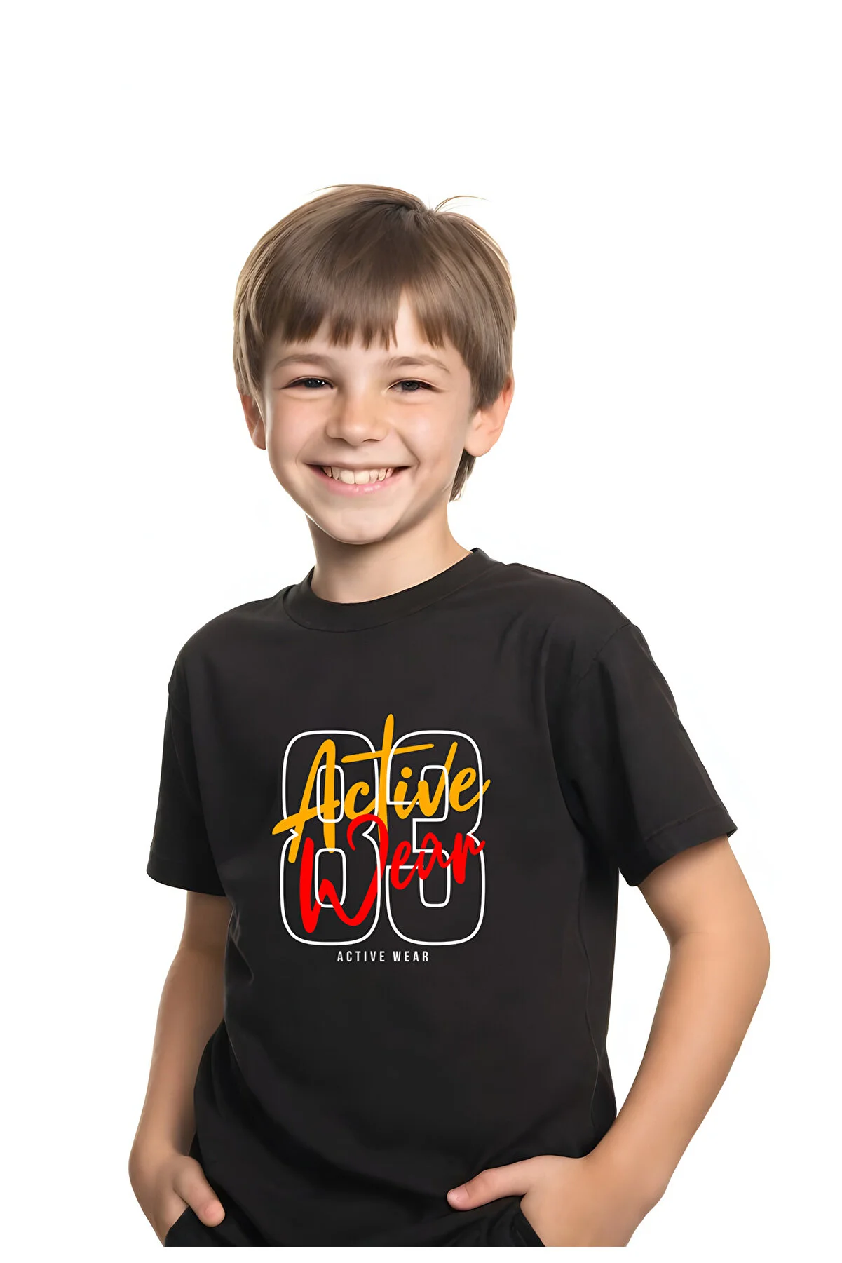 UNİSEXS ÇOCUK BASKILI BASIC KISA KOLLU T-SHİRT