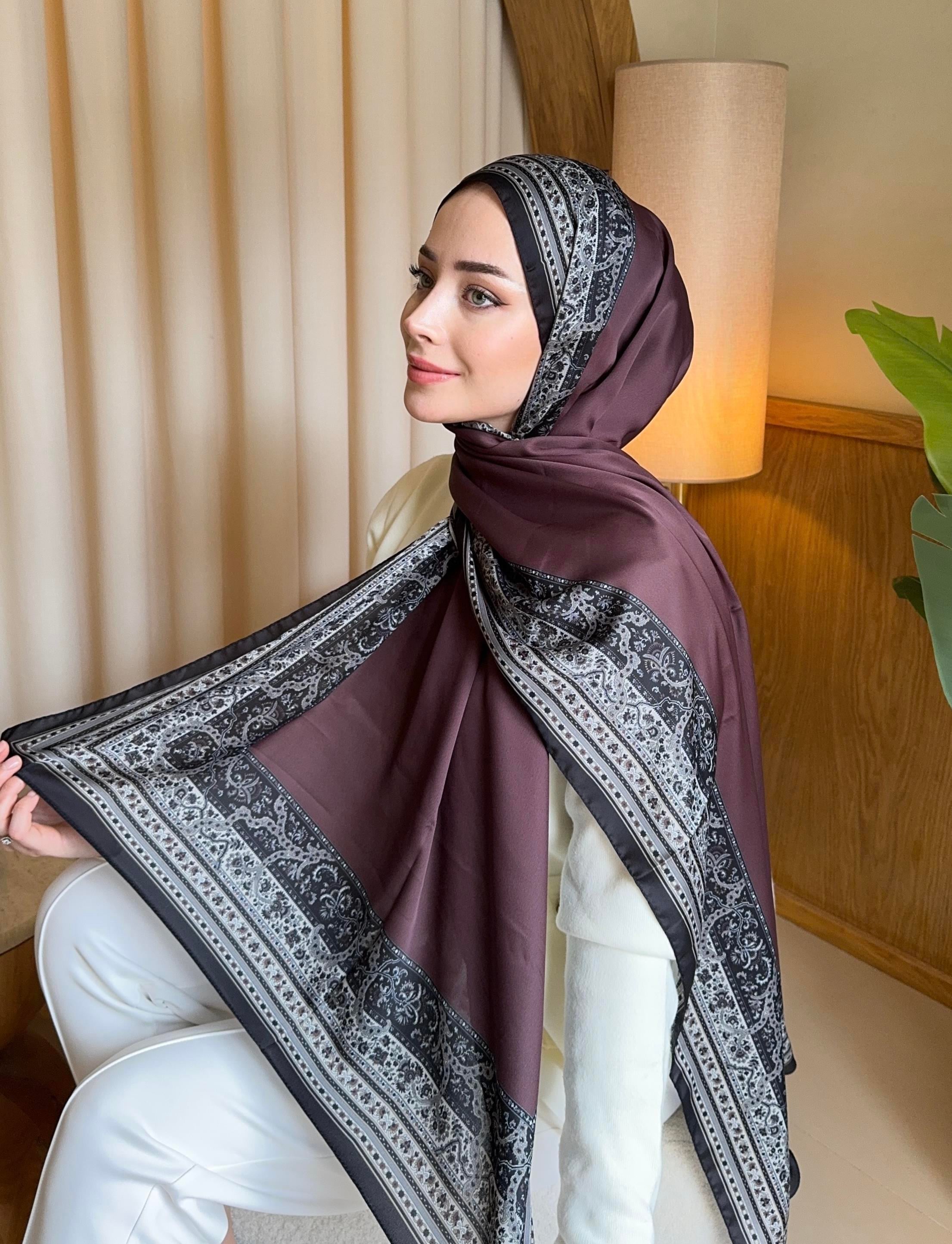 Kahve Deluxe İpek Şal