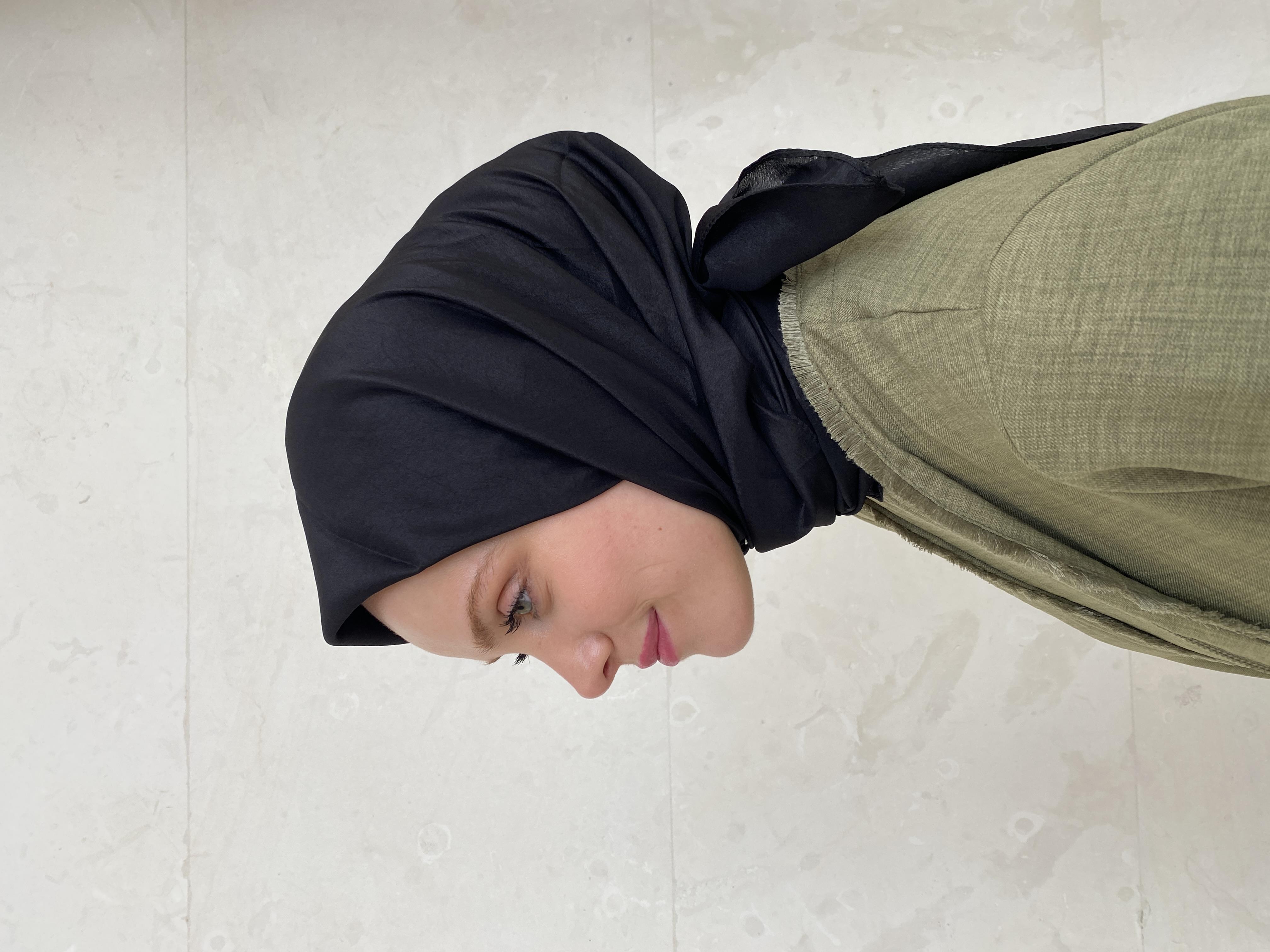 Siyah Relax Vual Eşarp 