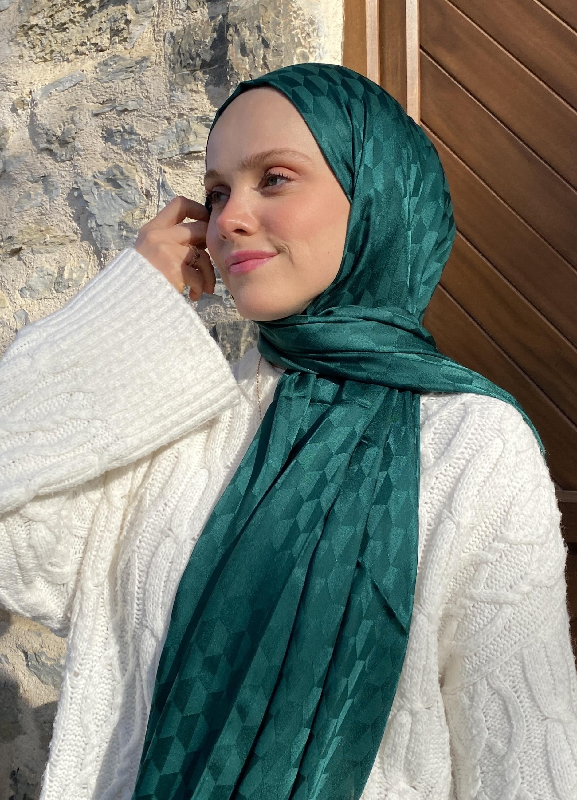 Benetton Koza Desen İpekli Pamuk Şal